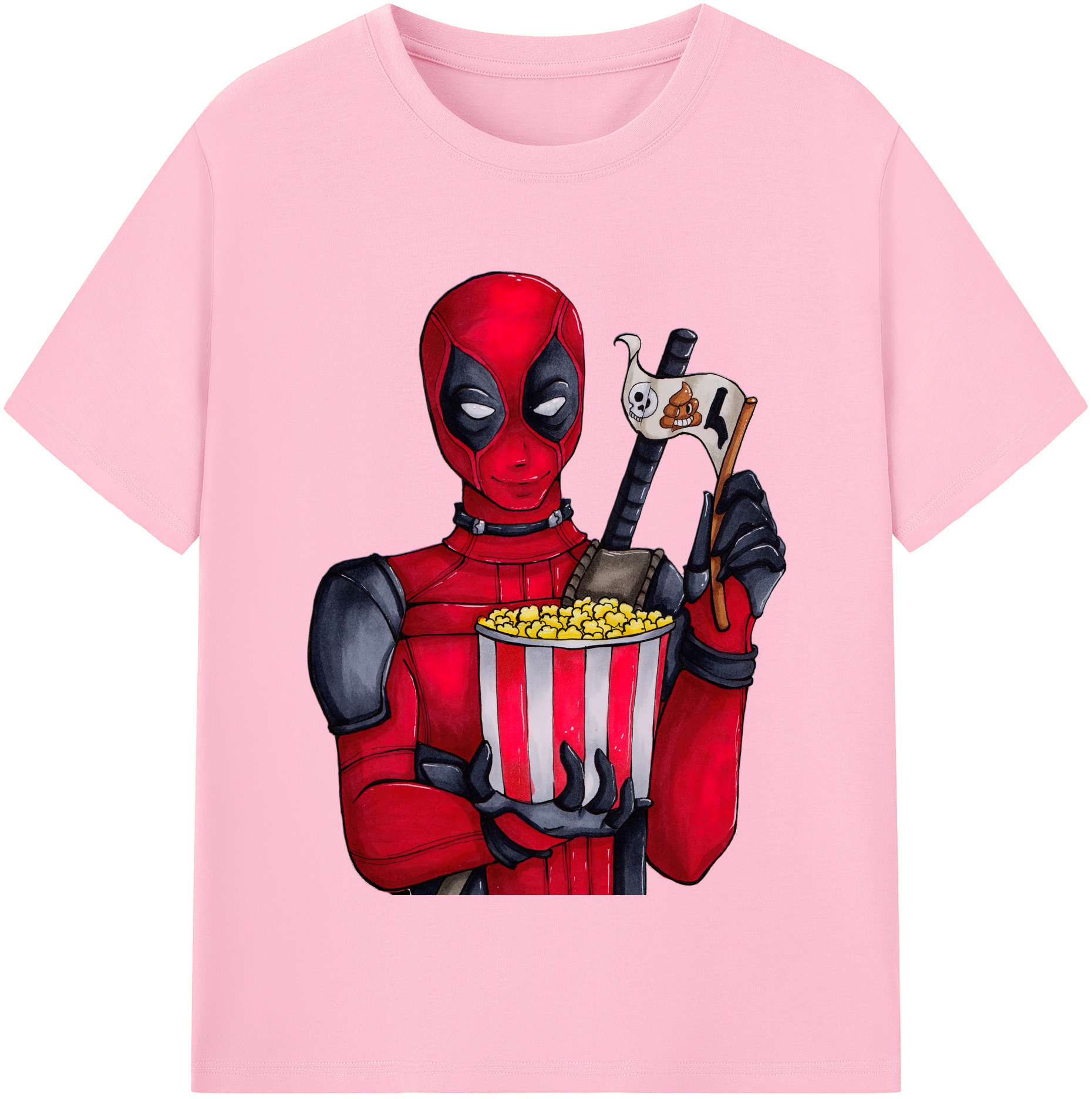 （画像用） Deadpool デッドプール 綿100％半袖Tシャツ（フロントプリント）