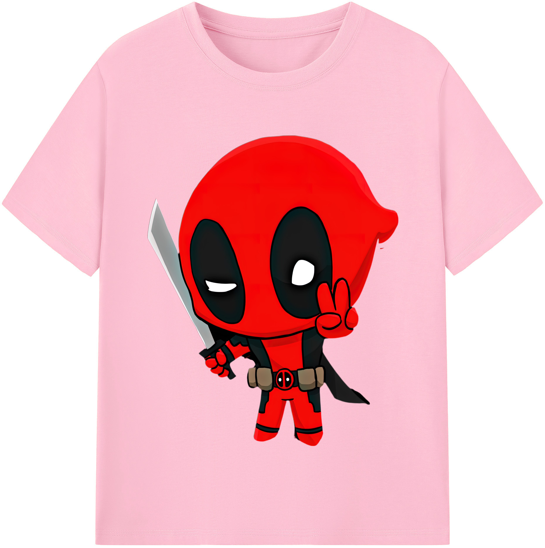（画像用） Deadpool デッドプール 綿100％半袖Tシャツ（フロントプリント）
