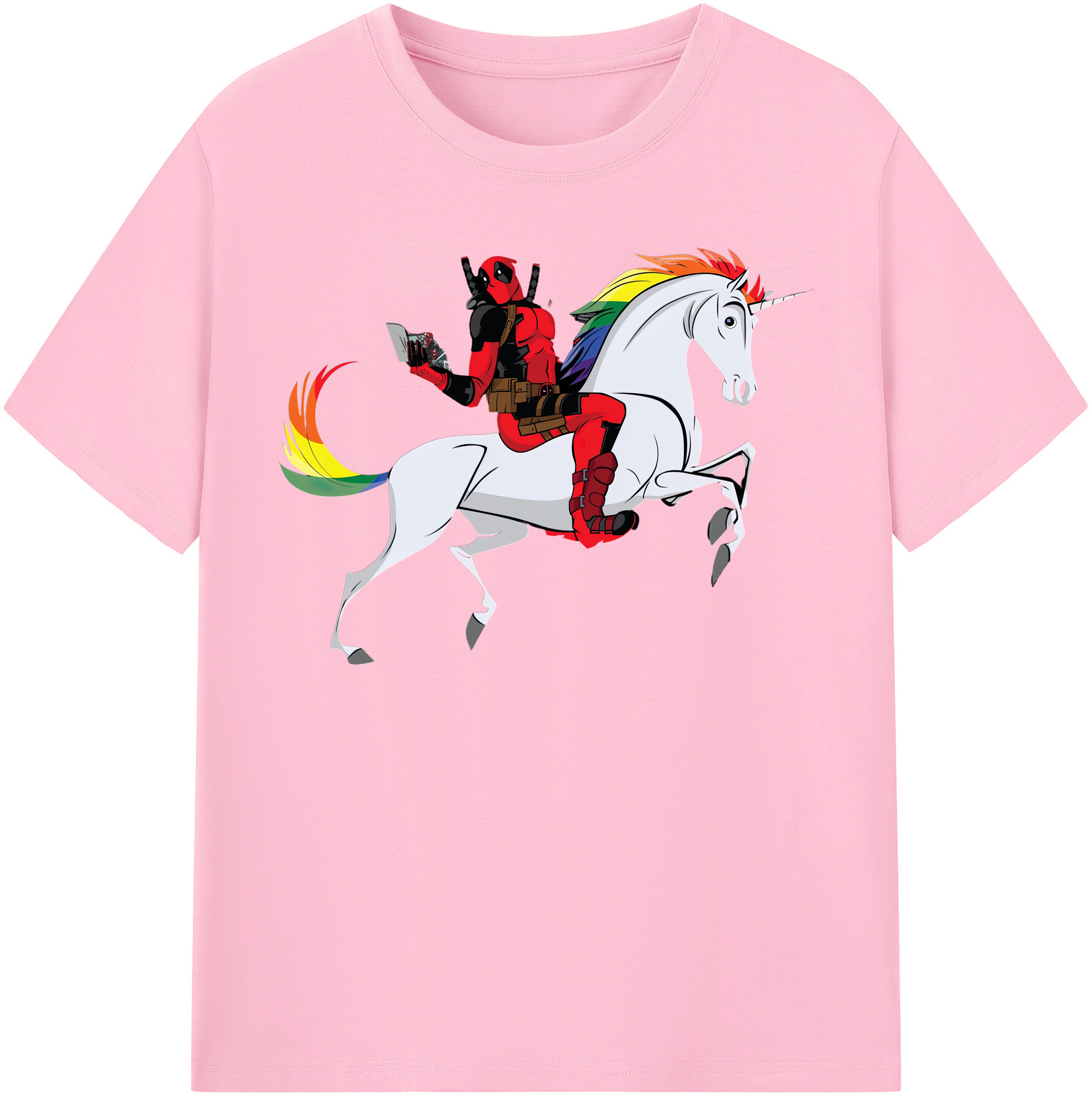 （画像用） Deadpool デッドプール 綿100％半袖Tシャツ（フロントプリント）