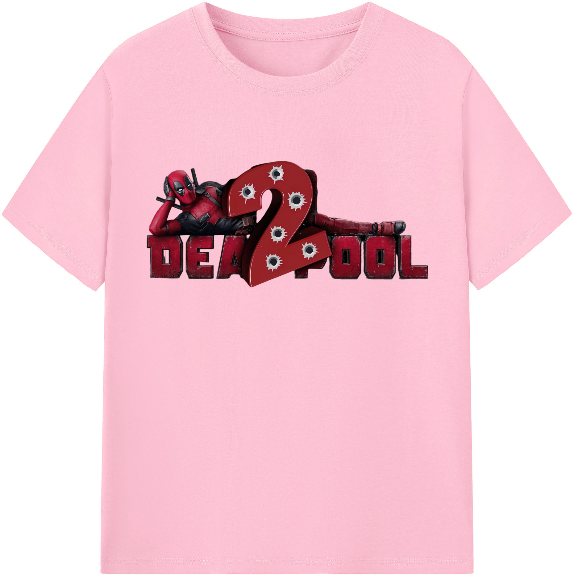 （画像用） Deadpool デッドプール 綿100％半袖Tシャツ（フロントプリント）