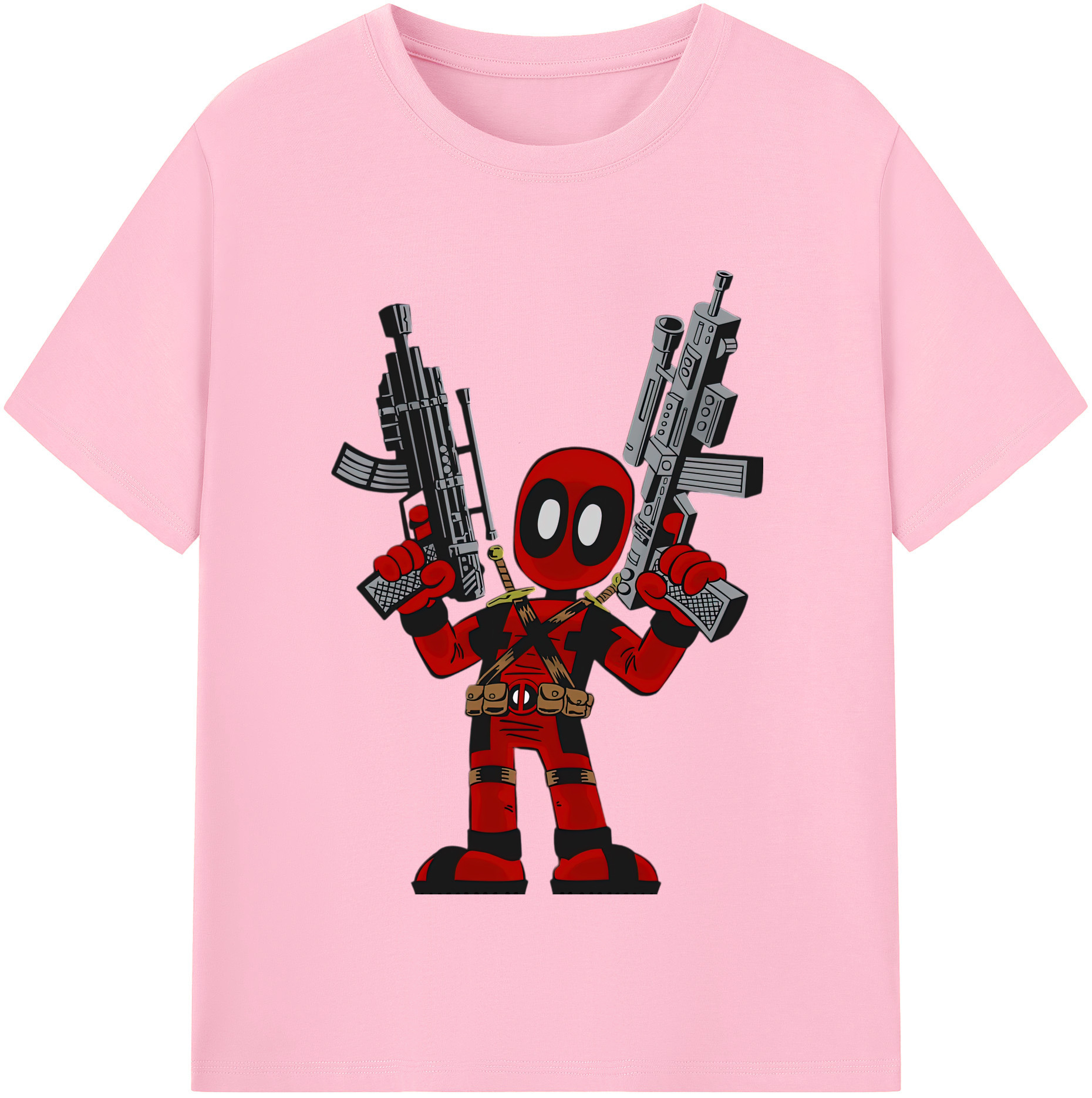 （画像用） Deadpool デッドプール 綿100％半袖Tシャツ（フロントプリント）