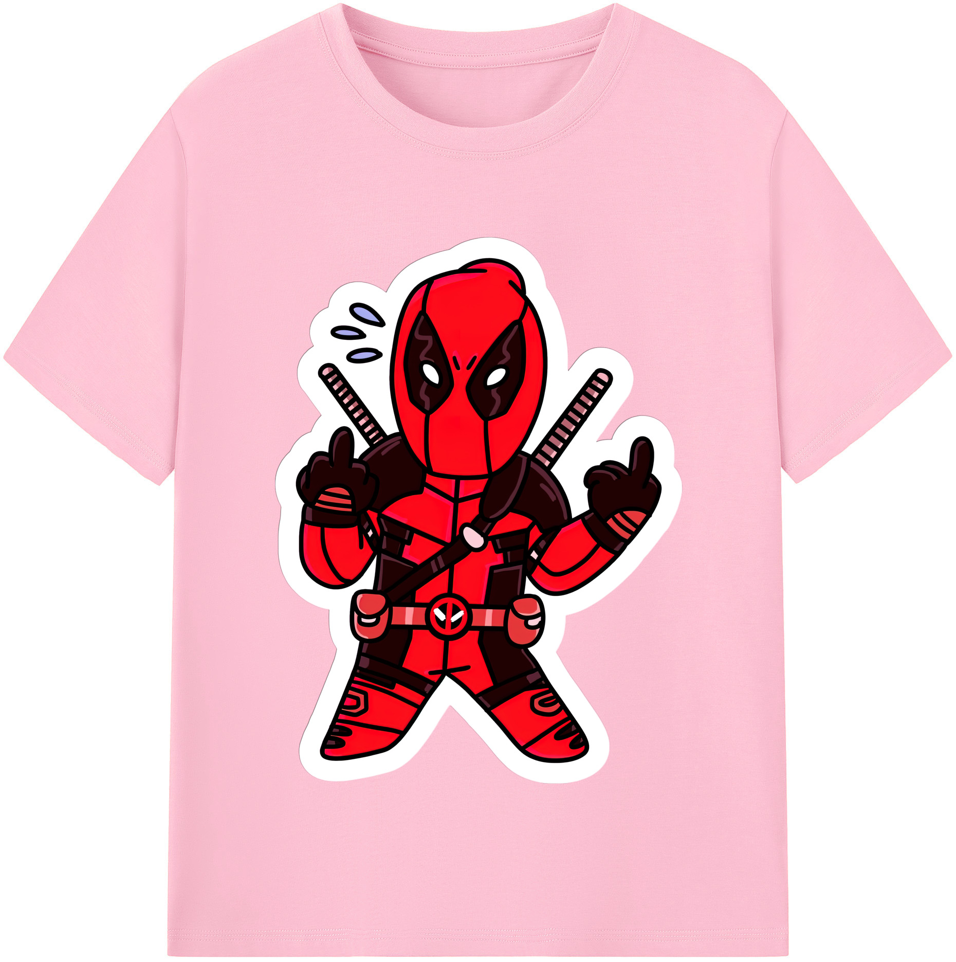 （画像用） Deadpool デッドプール 綿100％半袖Tシャツ（フロントプリント）