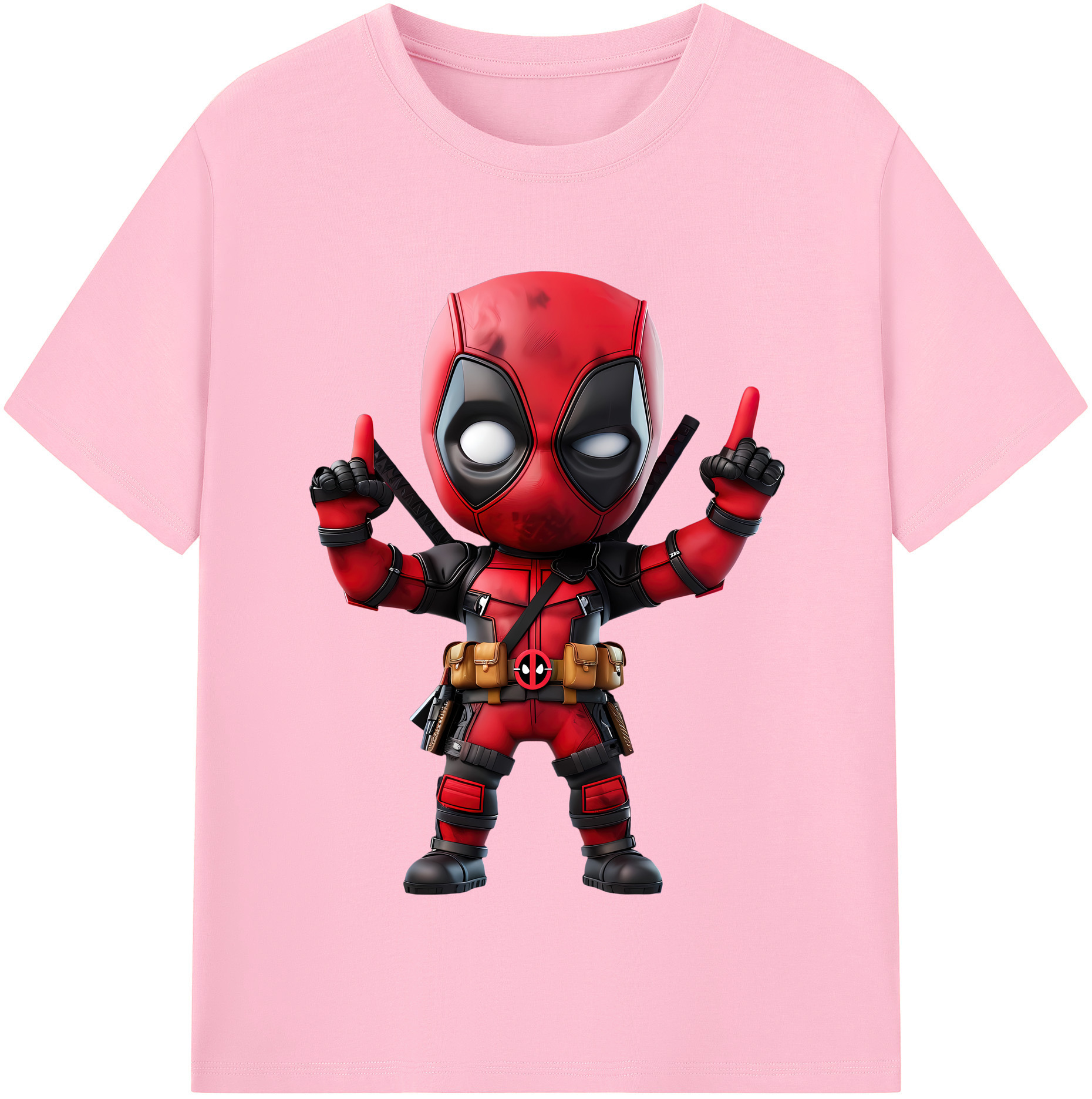 （画像用） Deadpool デッドプール 綿100％半袖Tシャツ（フロントプリント）