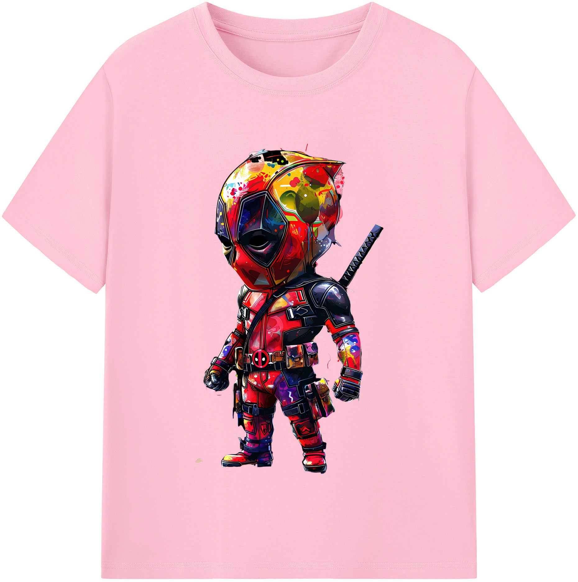 （画像用） Deadpool デッドプール 綿100％半袖Tシャツ（フロントプリント）