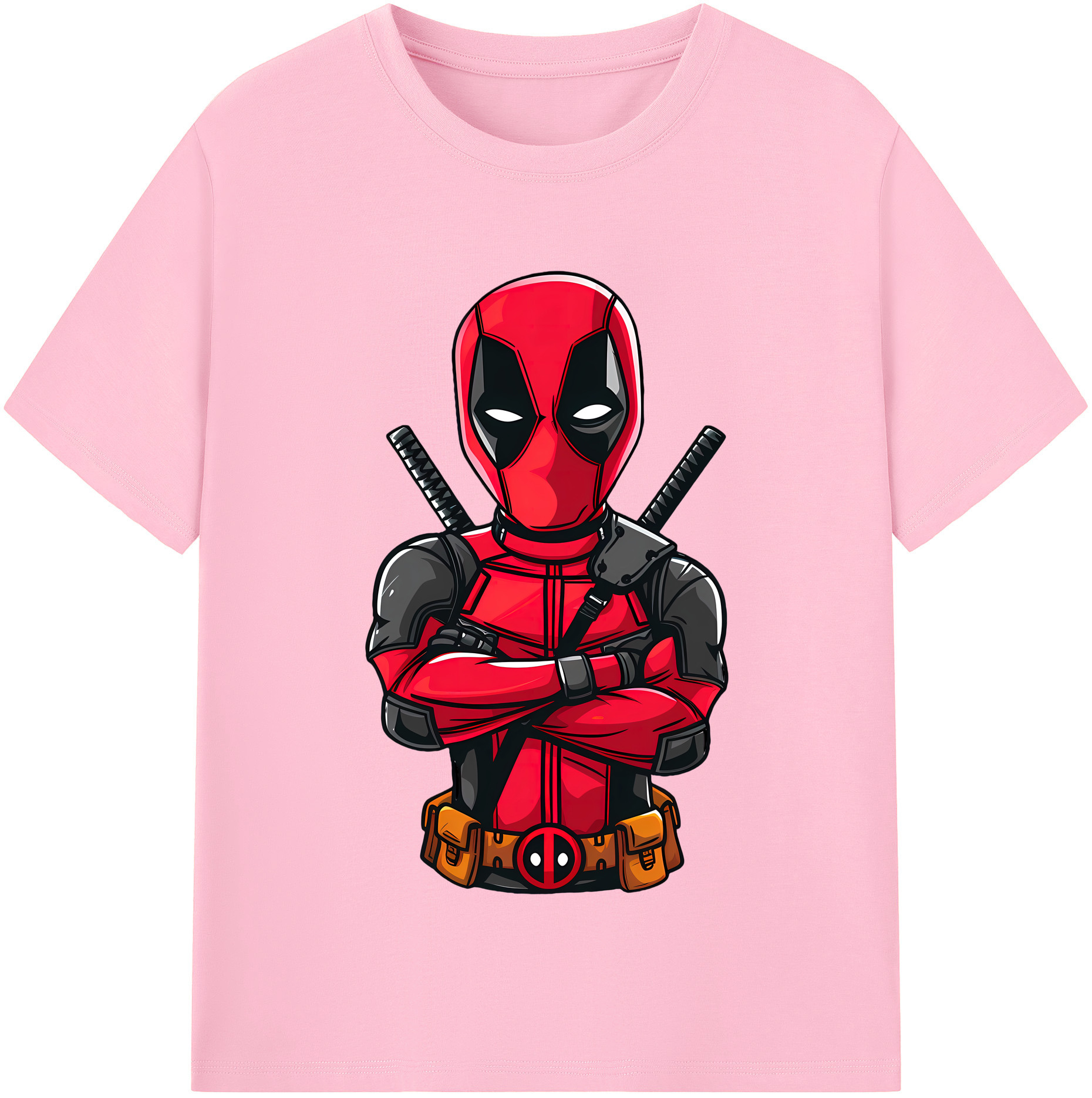 （画像用） Deadpool デッドプール 綿100％半袖Tシャツ（フロントプリント）