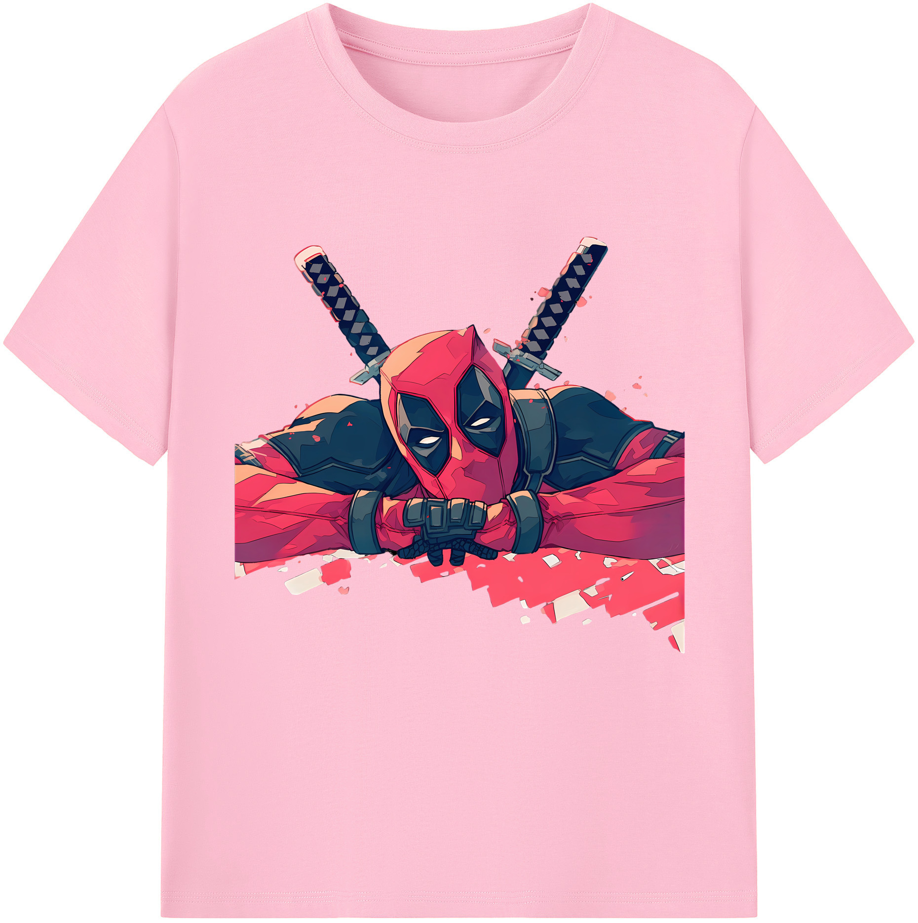 （画像用） Deadpool デッドプール 綿100％半袖Tシャツ（フロントプリント）