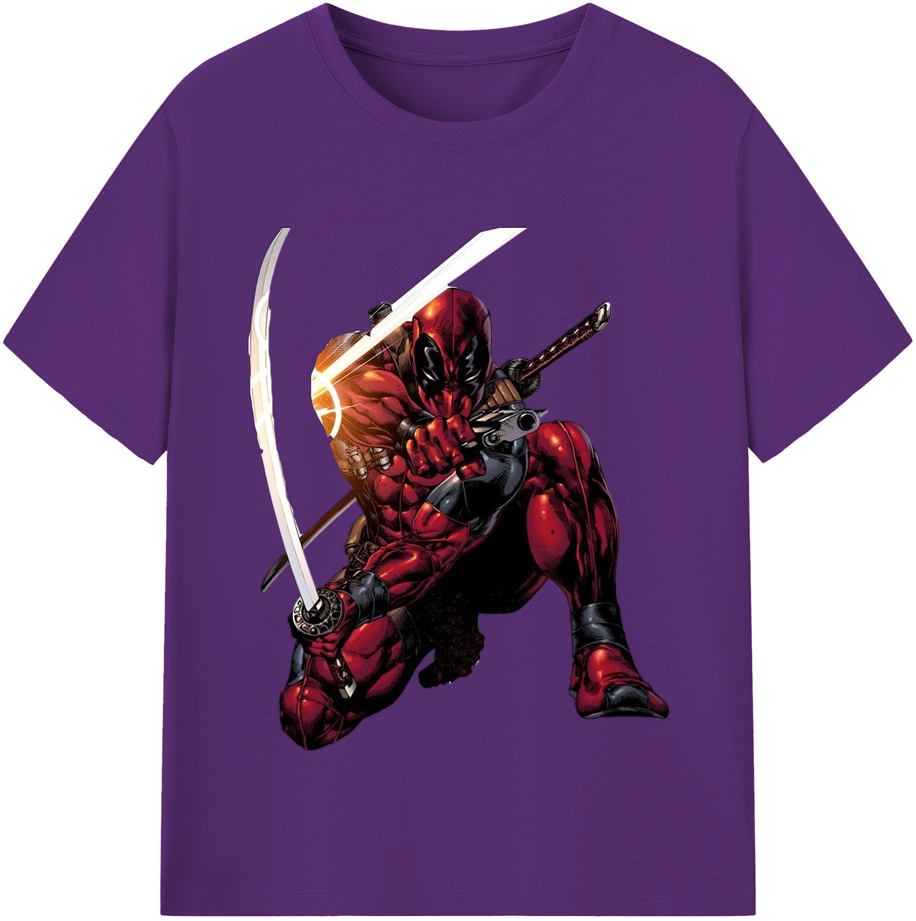 （画像用） Deadpool デッドプール 綿100％半袖Tシャツ（フロントプリント）