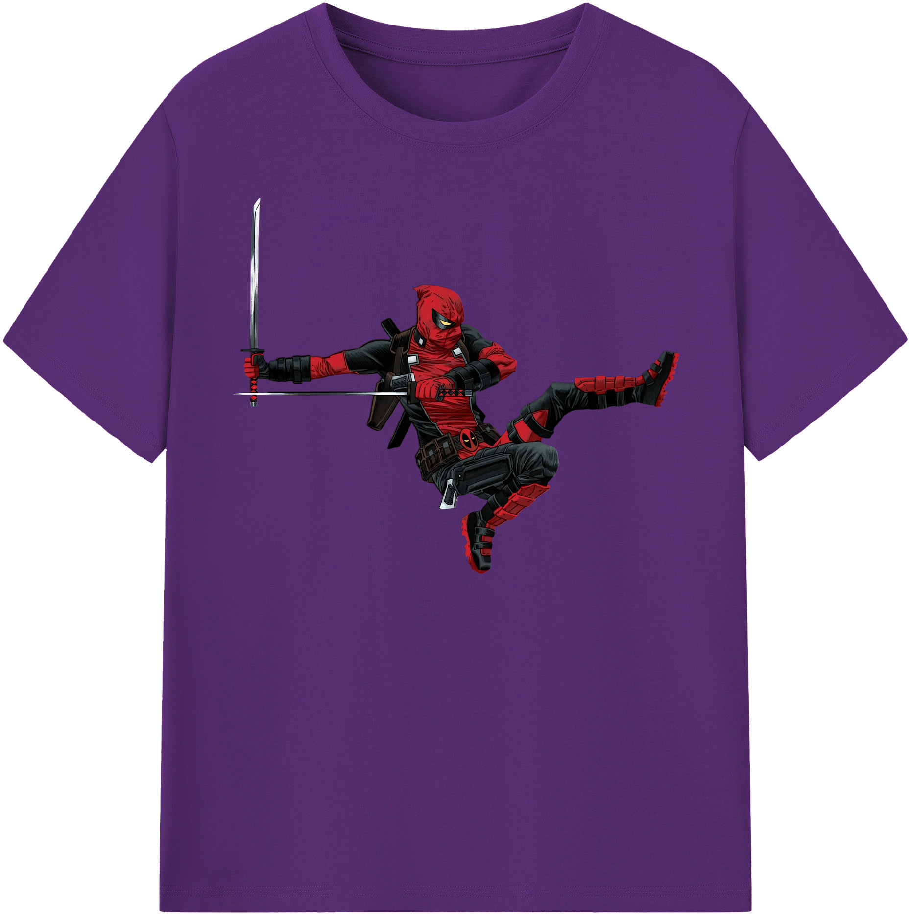 （画像用） Deadpool デッドプール 綿100％半袖Tシャツ（フロントプリント）