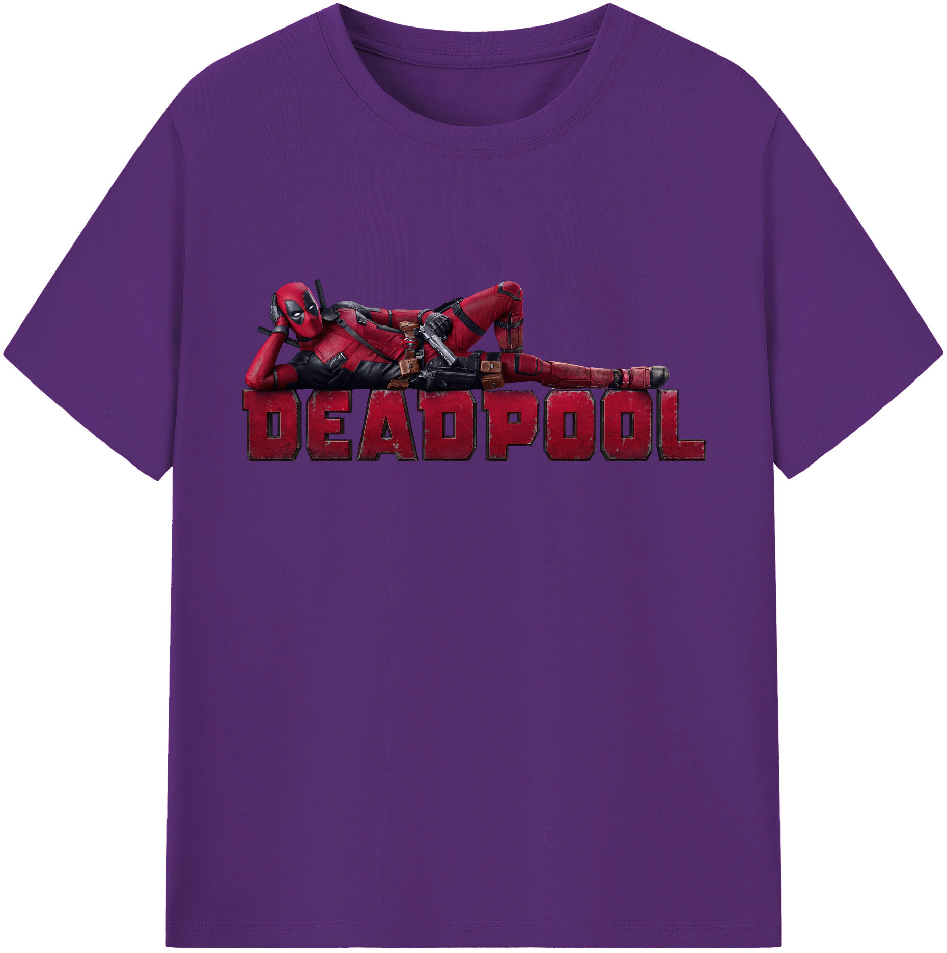 （画像用） Deadpool デッドプール 綿100％半袖Tシャツ（フロントプリント）