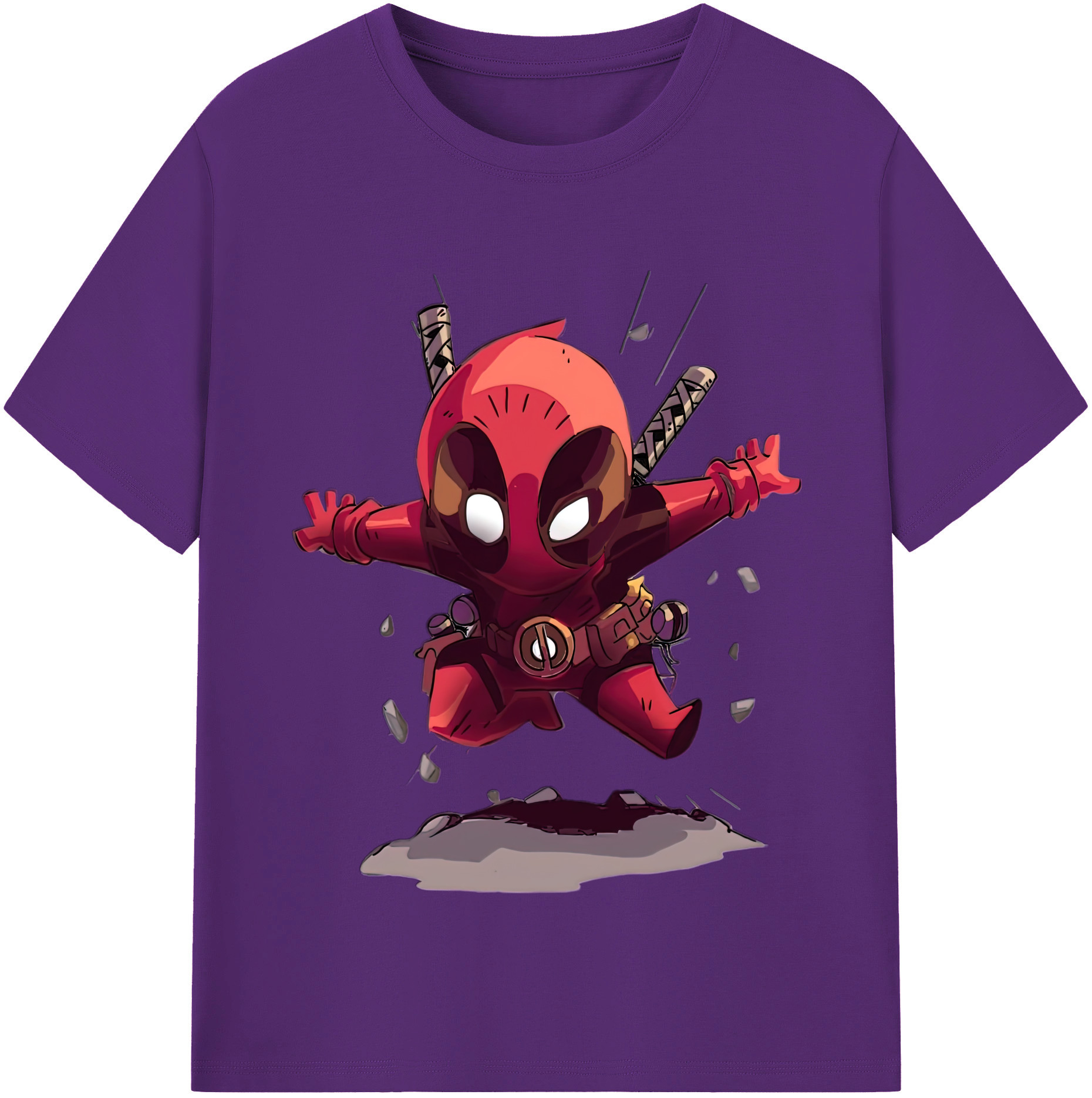 （画像用） Deadpool デッドプール 綿100％半袖Tシャツ（フロントプリント）