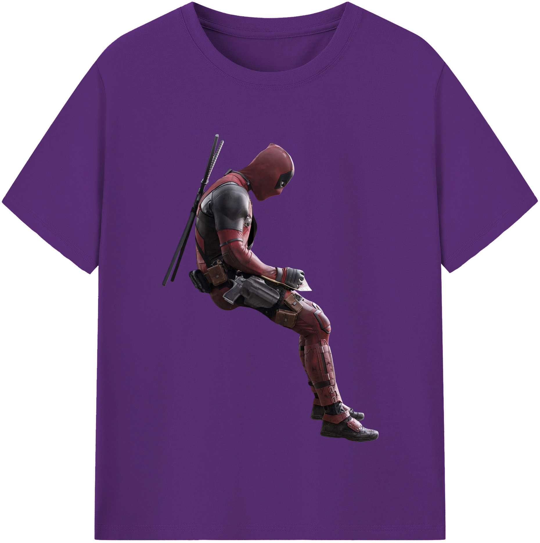 （画像用） Deadpool デッドプール 綿100％半袖Tシャツ（フロントプリント）