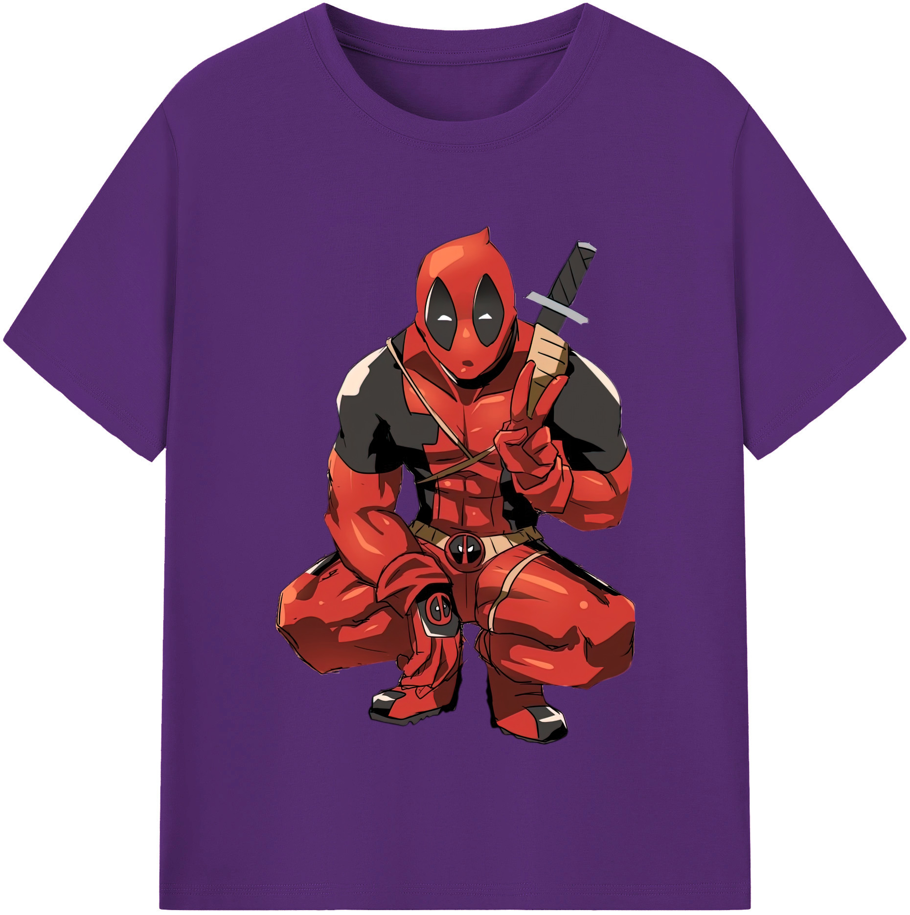（画像用） Deadpool デッドプール 綿100％半袖Tシャツ（フロントプリント）