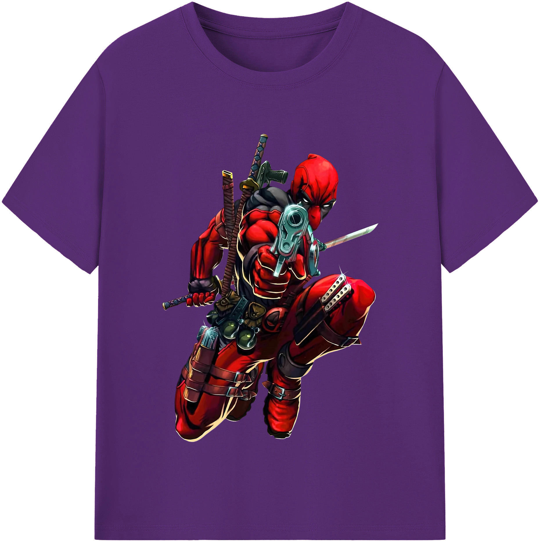 （画像用） Deadpool デッドプール 綿100％半袖Tシャツ（フロントプリント）