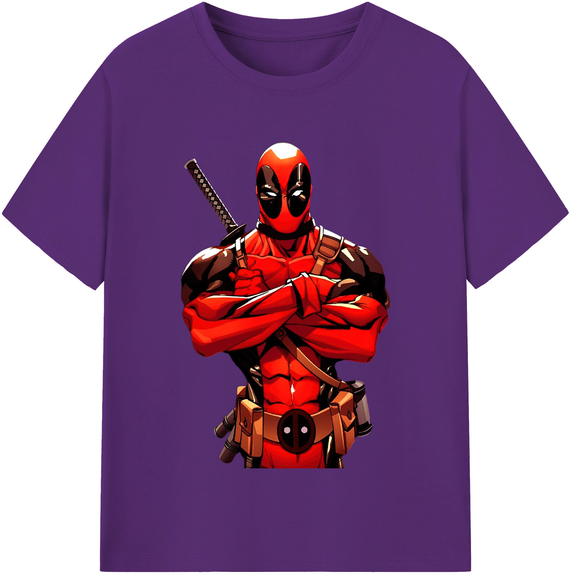 （画像用） Deadpool デッドプール 綿100％半袖Tシャツ（フロントプリント）