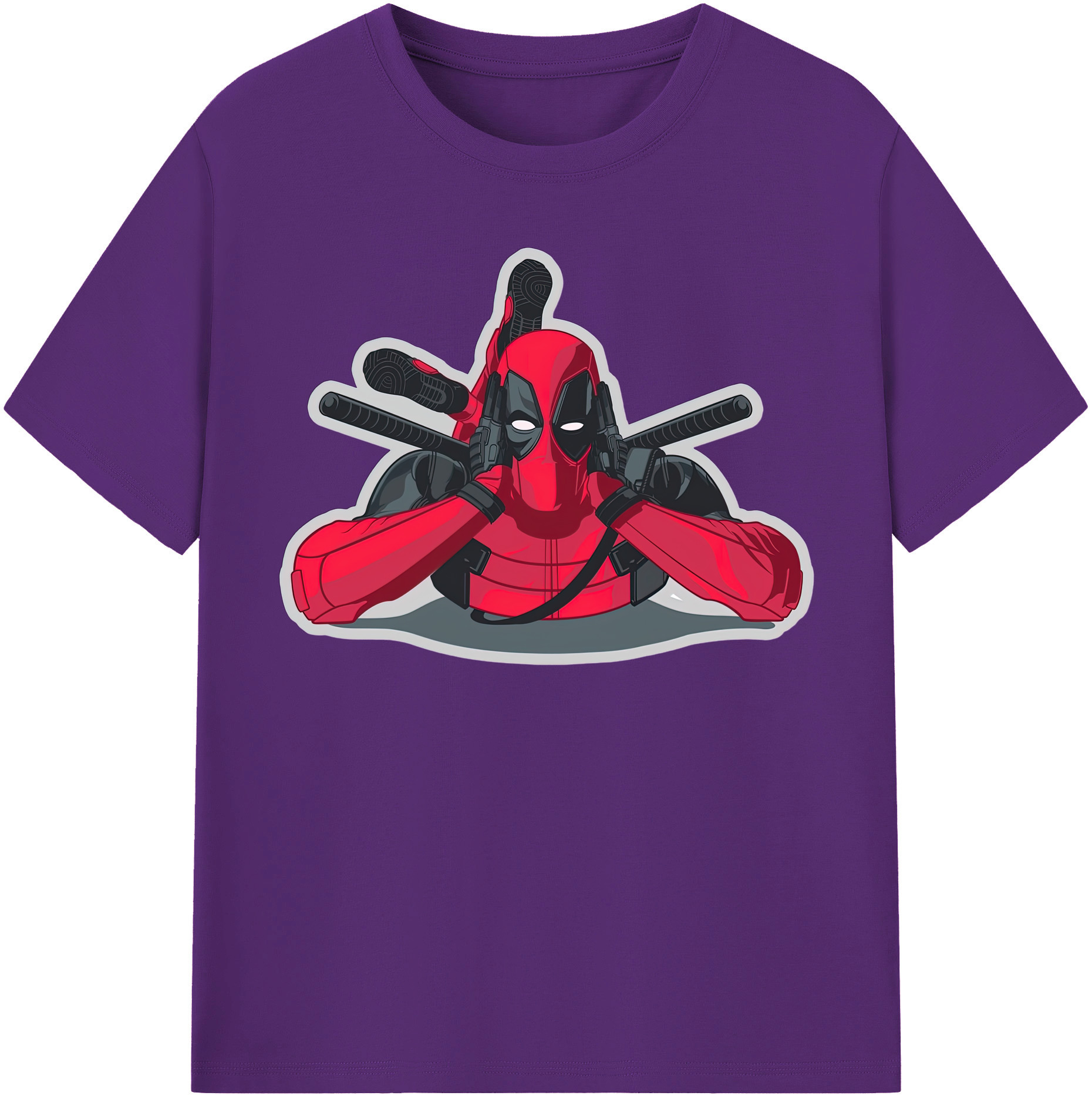 （画像用） Deadpool デッドプール 綿100％半袖Tシャツ（フロントプリント）