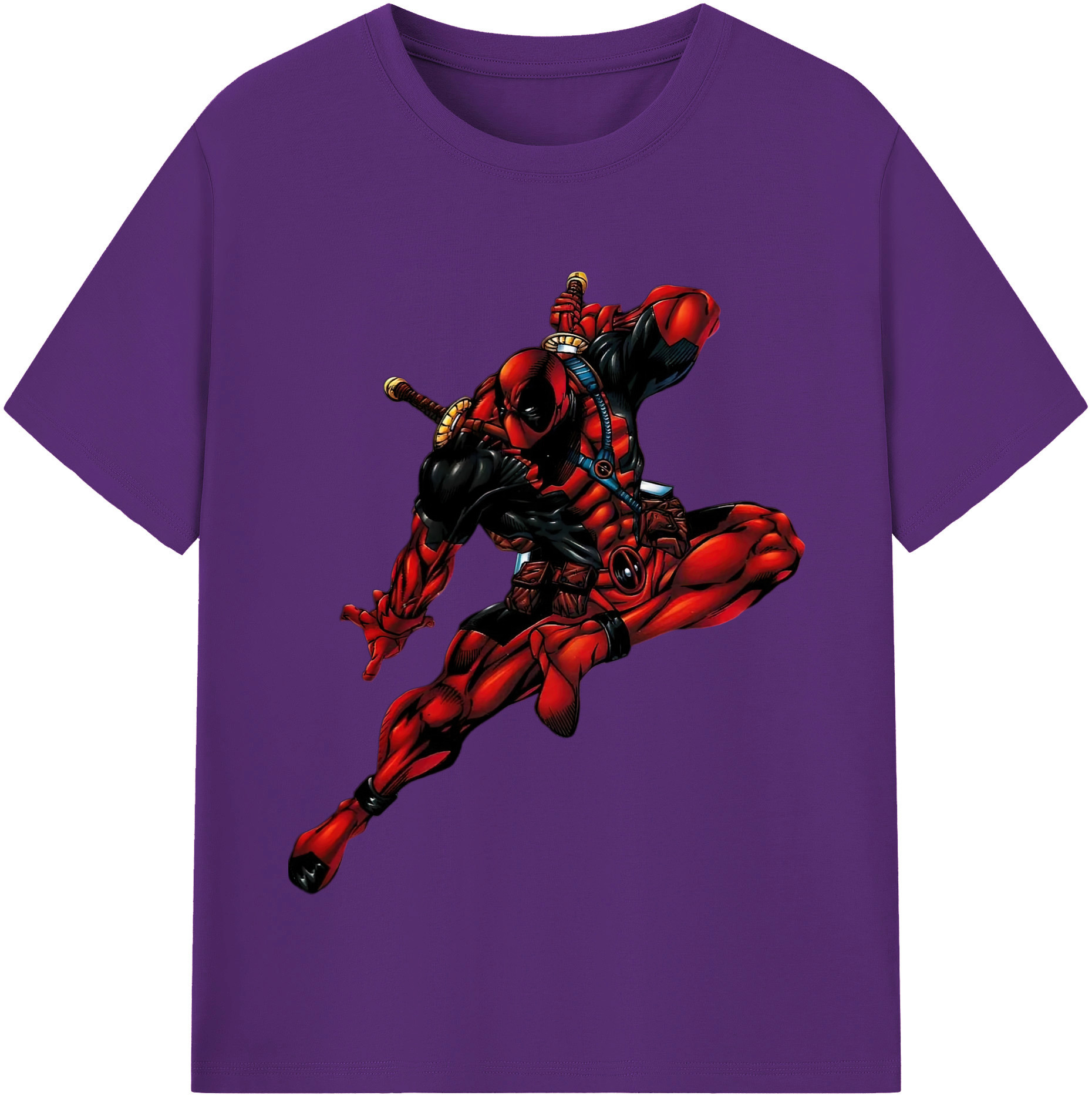 （画像用） Deadpool デッドプール 綿100％半袖Tシャツ（フロントプリント）