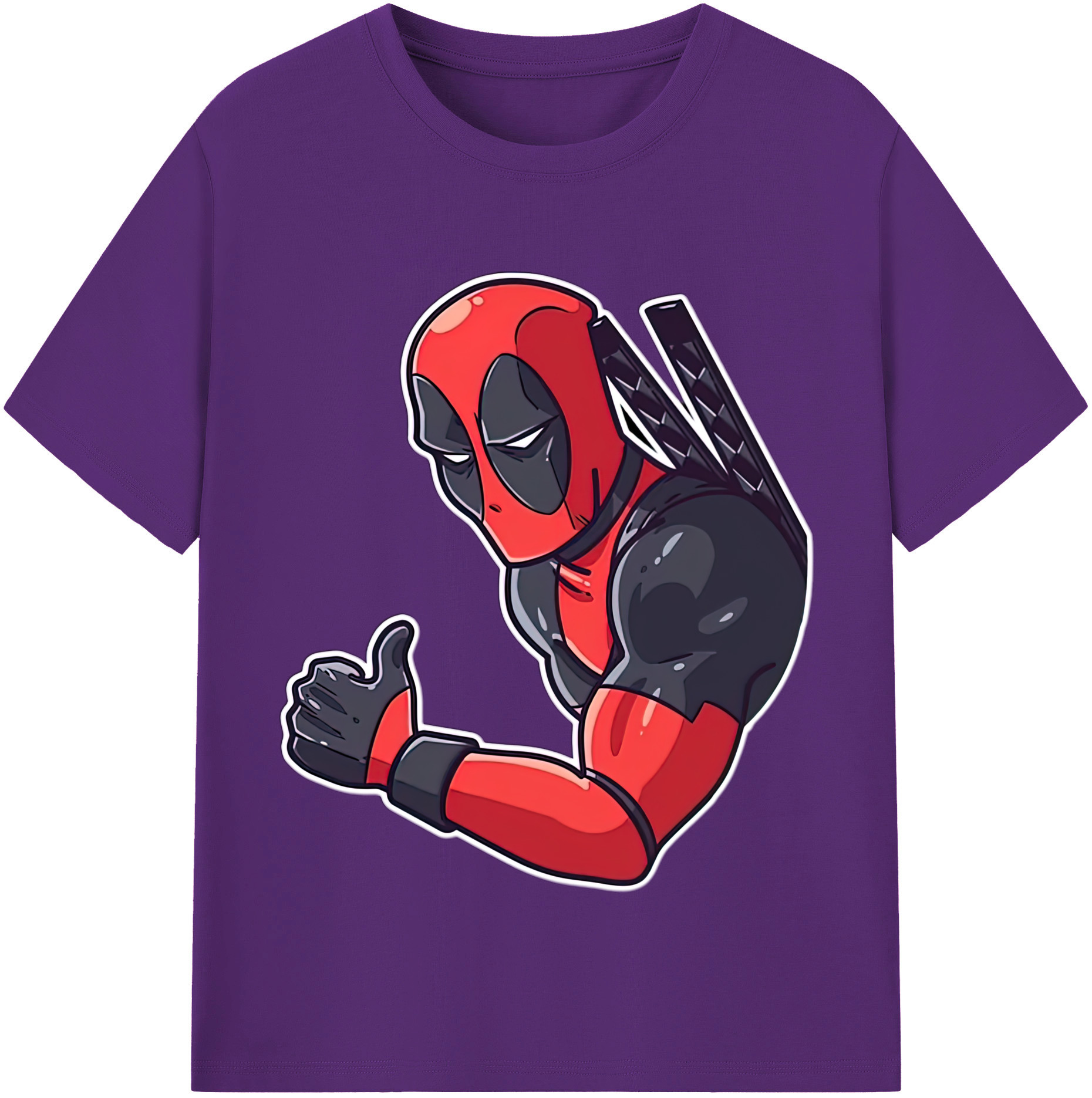 （画像用） Deadpool デッドプール 綿100％半袖Tシャツ（フロントプリント）