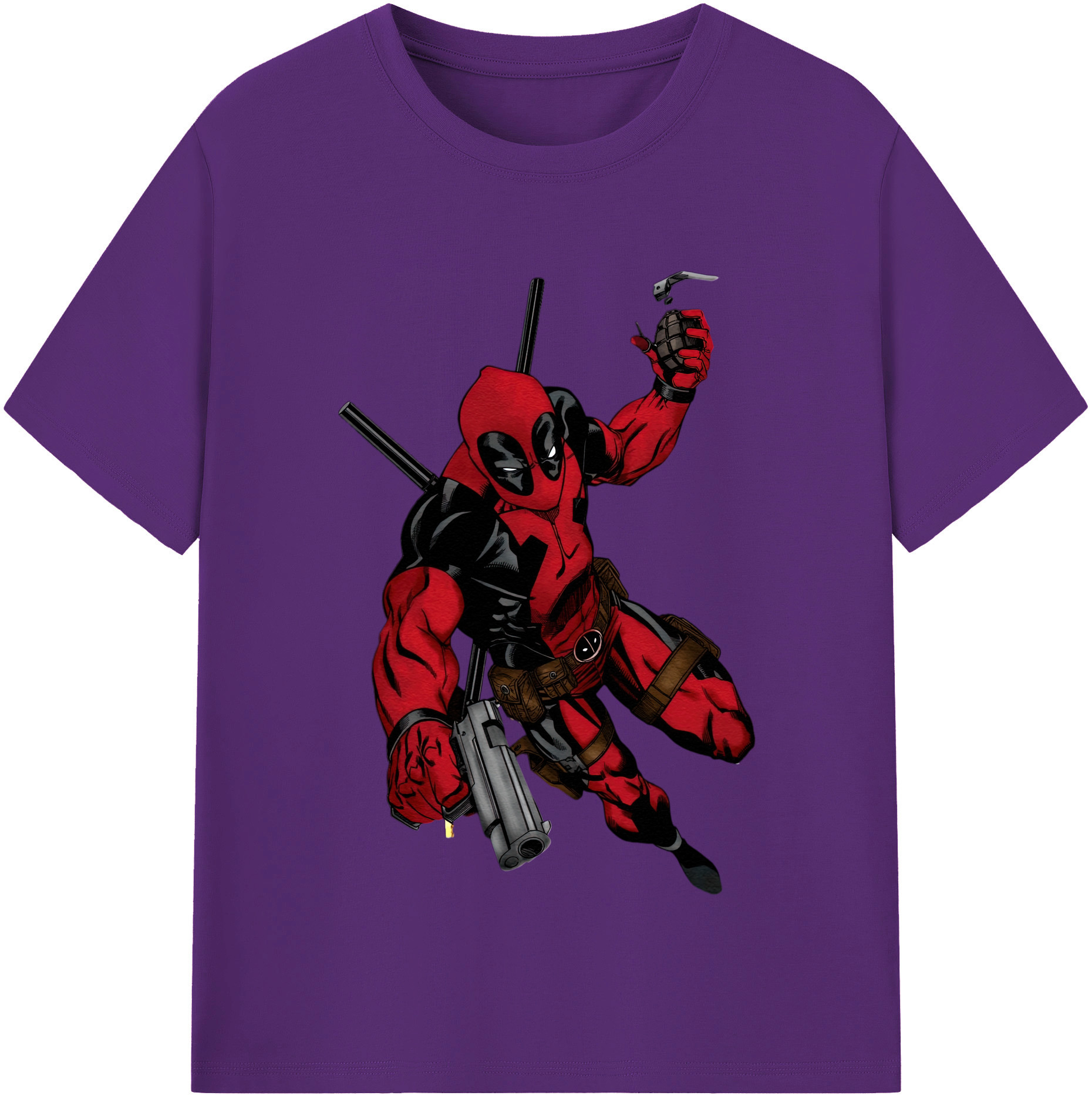 （画像用） Deadpool デッドプール 綿100％半袖Tシャツ（フロントプリント）
