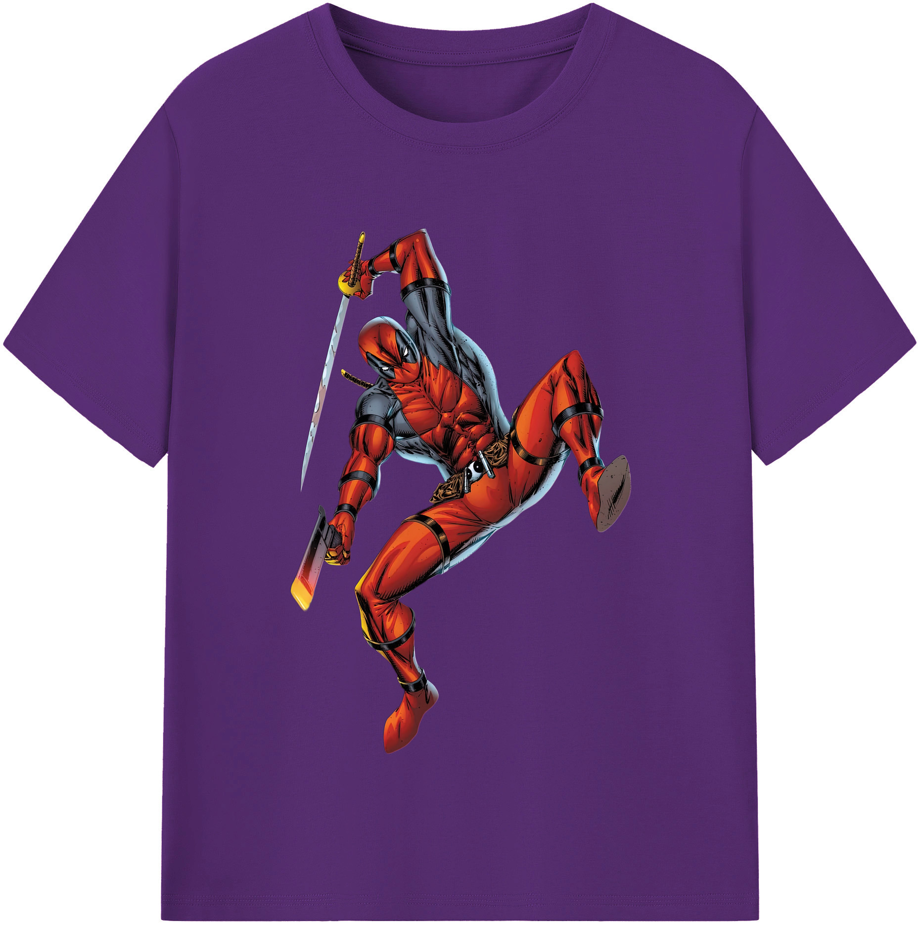 （画像用） Deadpool デッドプール 綿100％半袖Tシャツ（フロントプリント）
