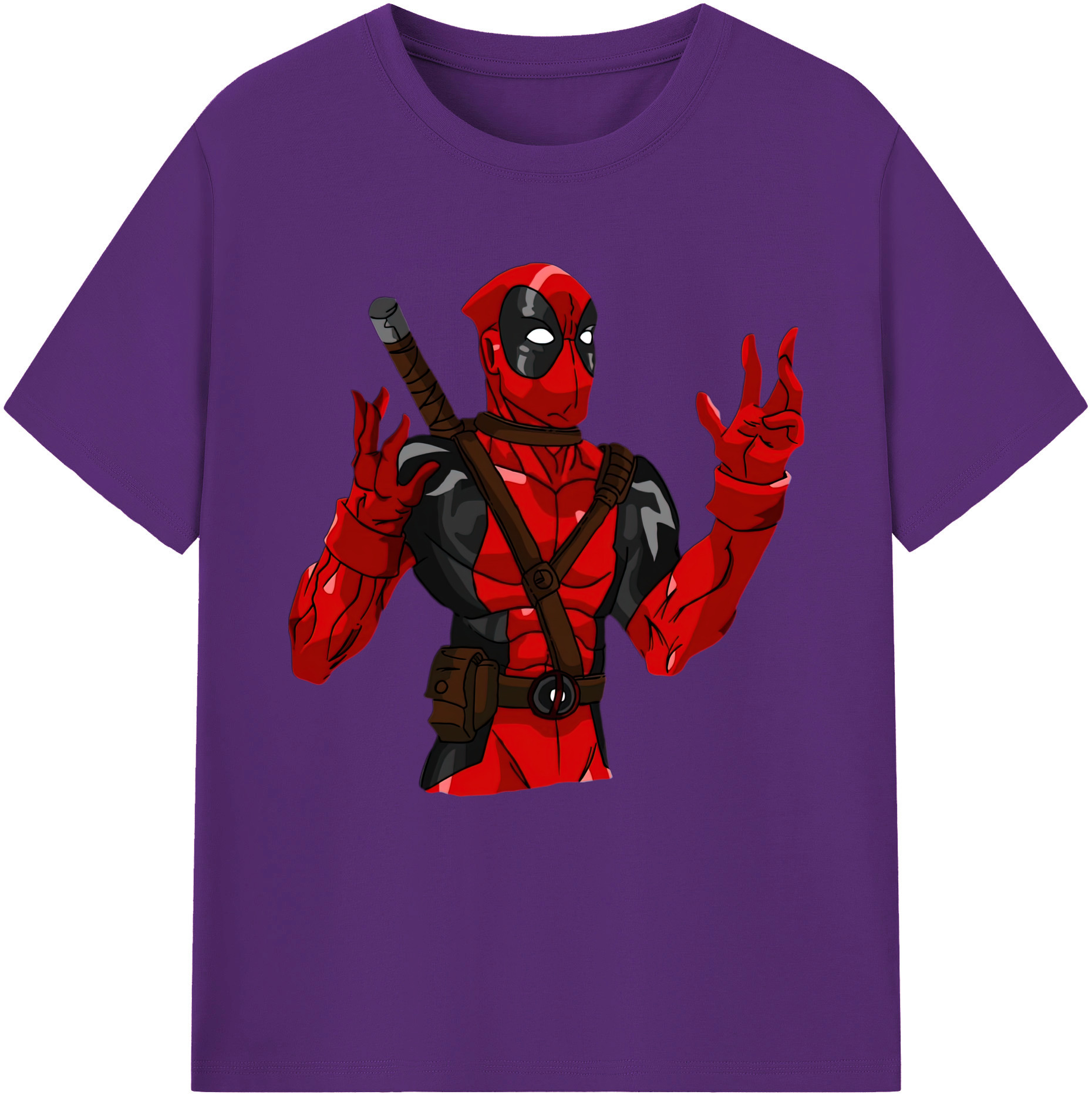 （画像用） Deadpool デッドプール 綿100％半袖Tシャツ（フロントプリント）