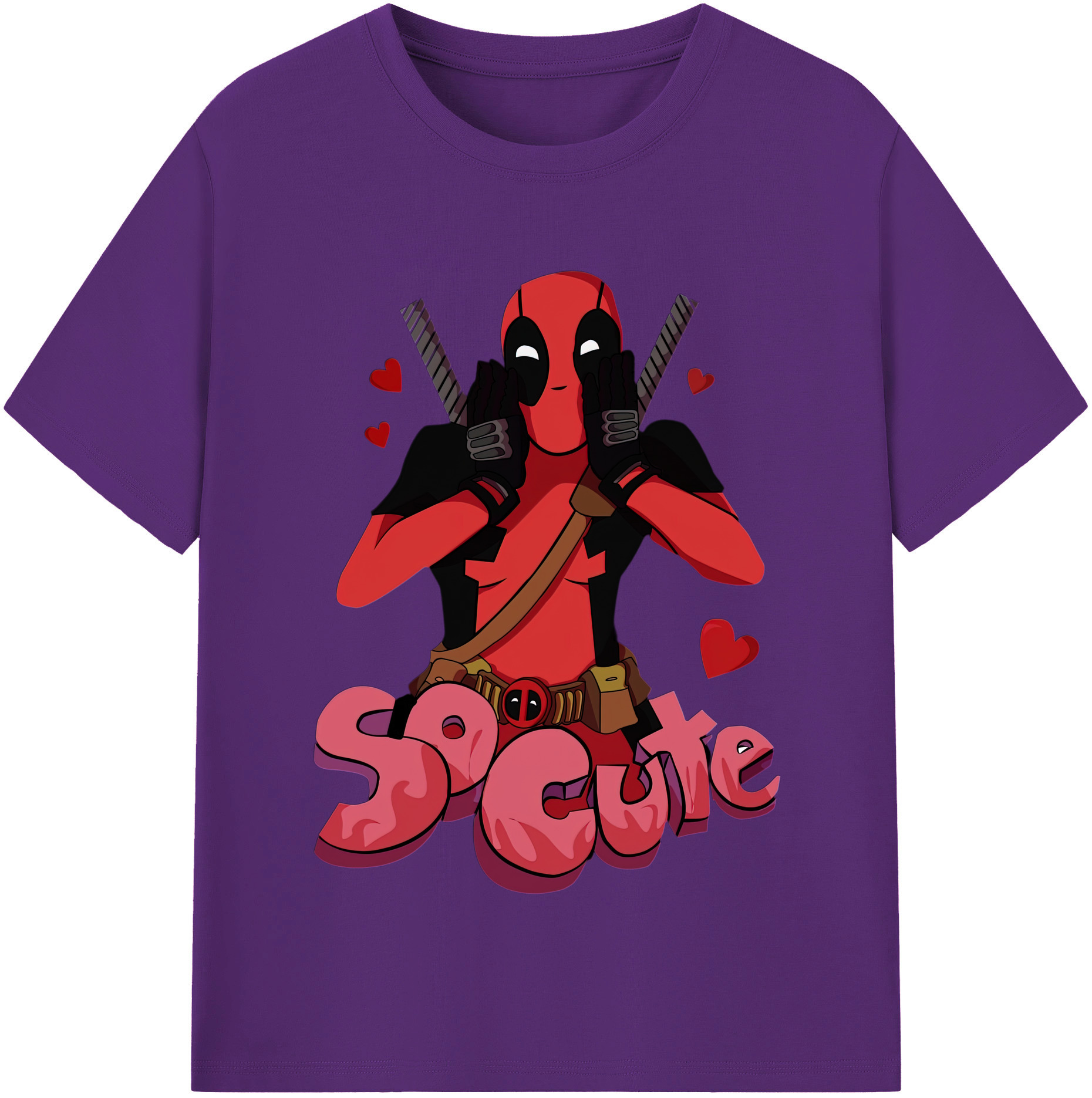 （画像用） Deadpool デッドプール 綿100％半袖Tシャツ（フロントプリント）