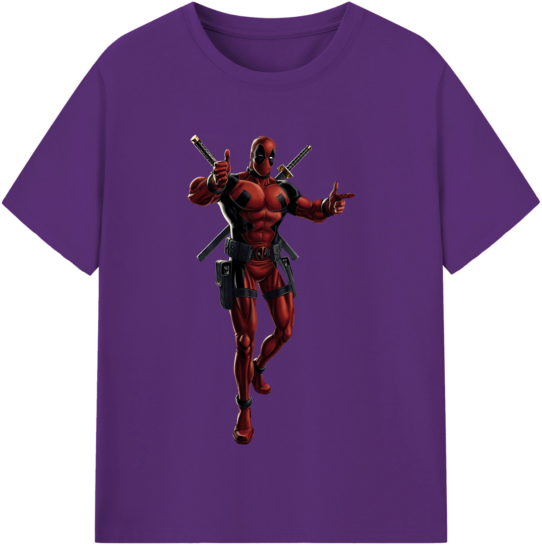 （画像用） Deadpool デッドプール 綿100％半袖Tシャツ（フロントプリント）