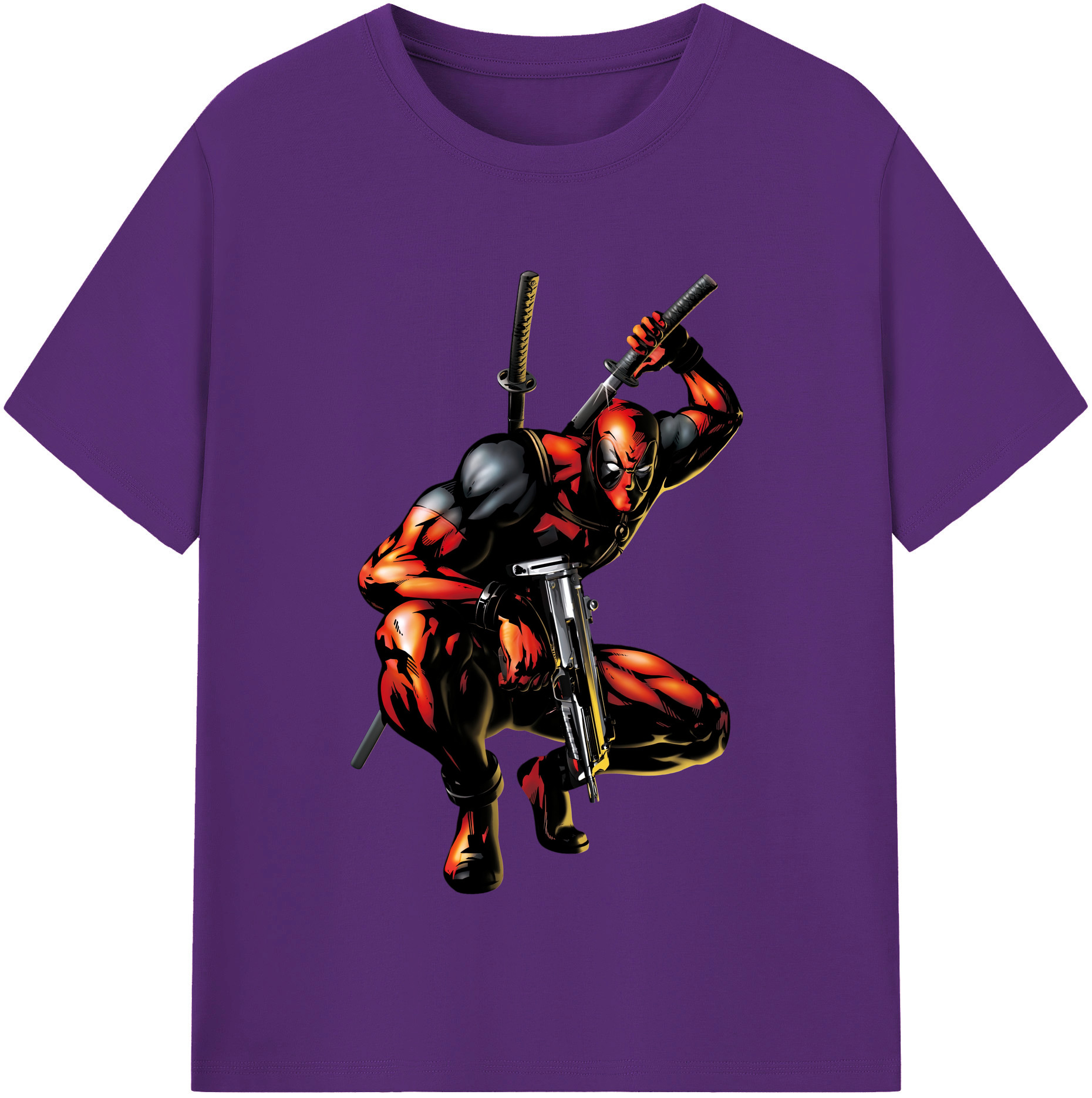 （画像用） Deadpool デッドプール 綿100％半袖Tシャツ（フロントプリント）