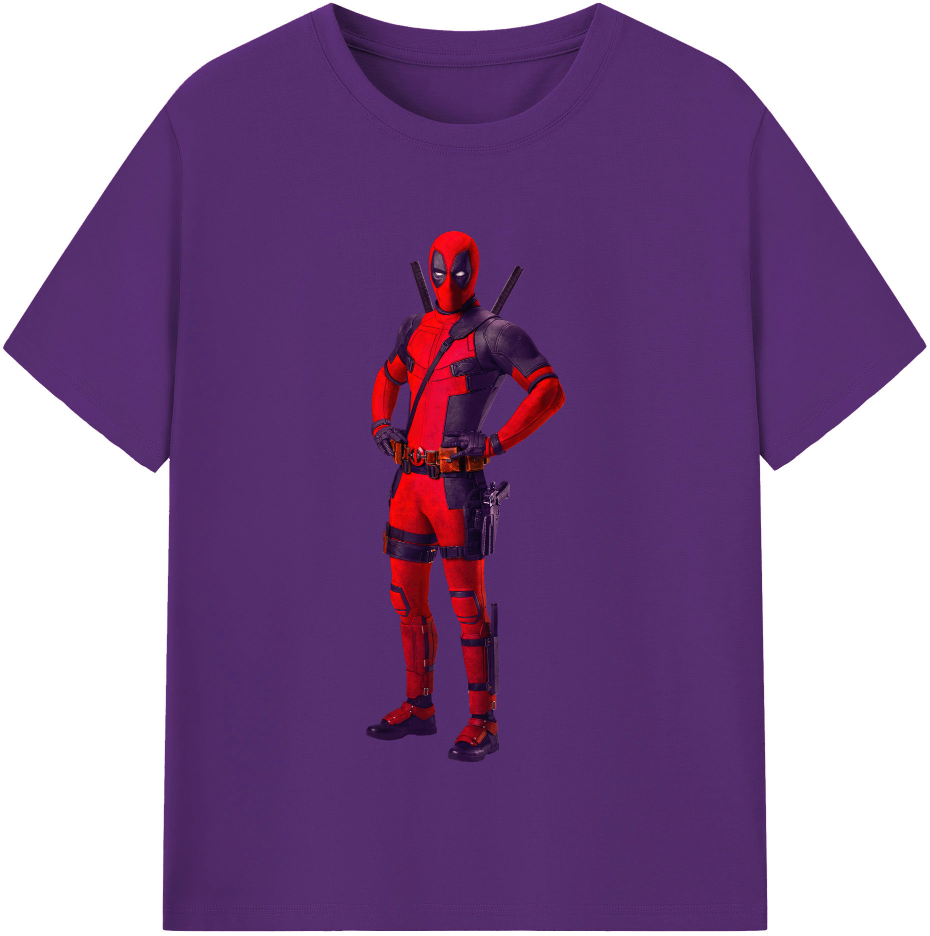 （画像用） Deadpool デッドプール 綿100％半袖Tシャツ（フロントプリント）
