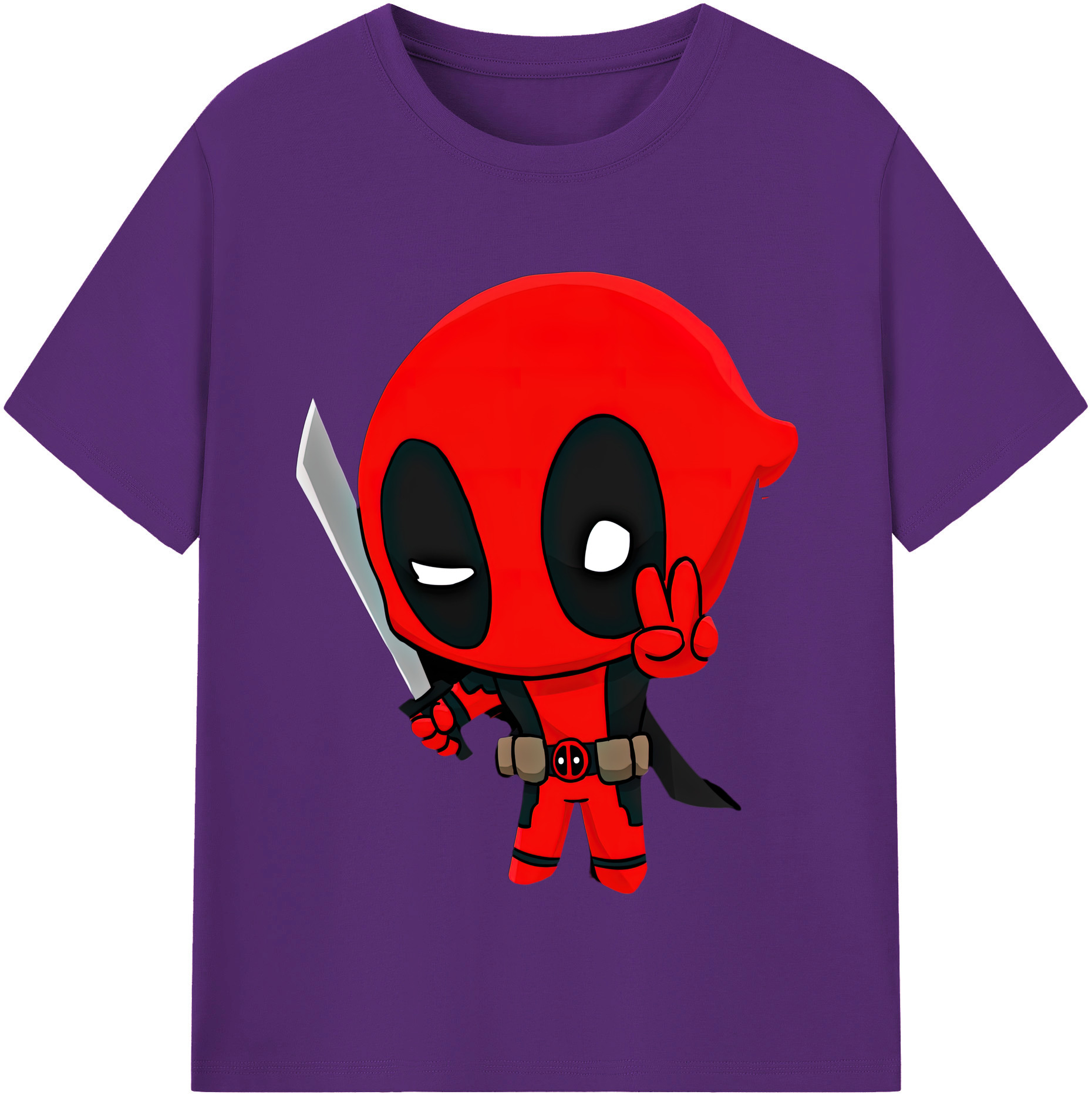 （画像用） Deadpool デッドプール 綿100％半袖Tシャツ（フロントプリント）