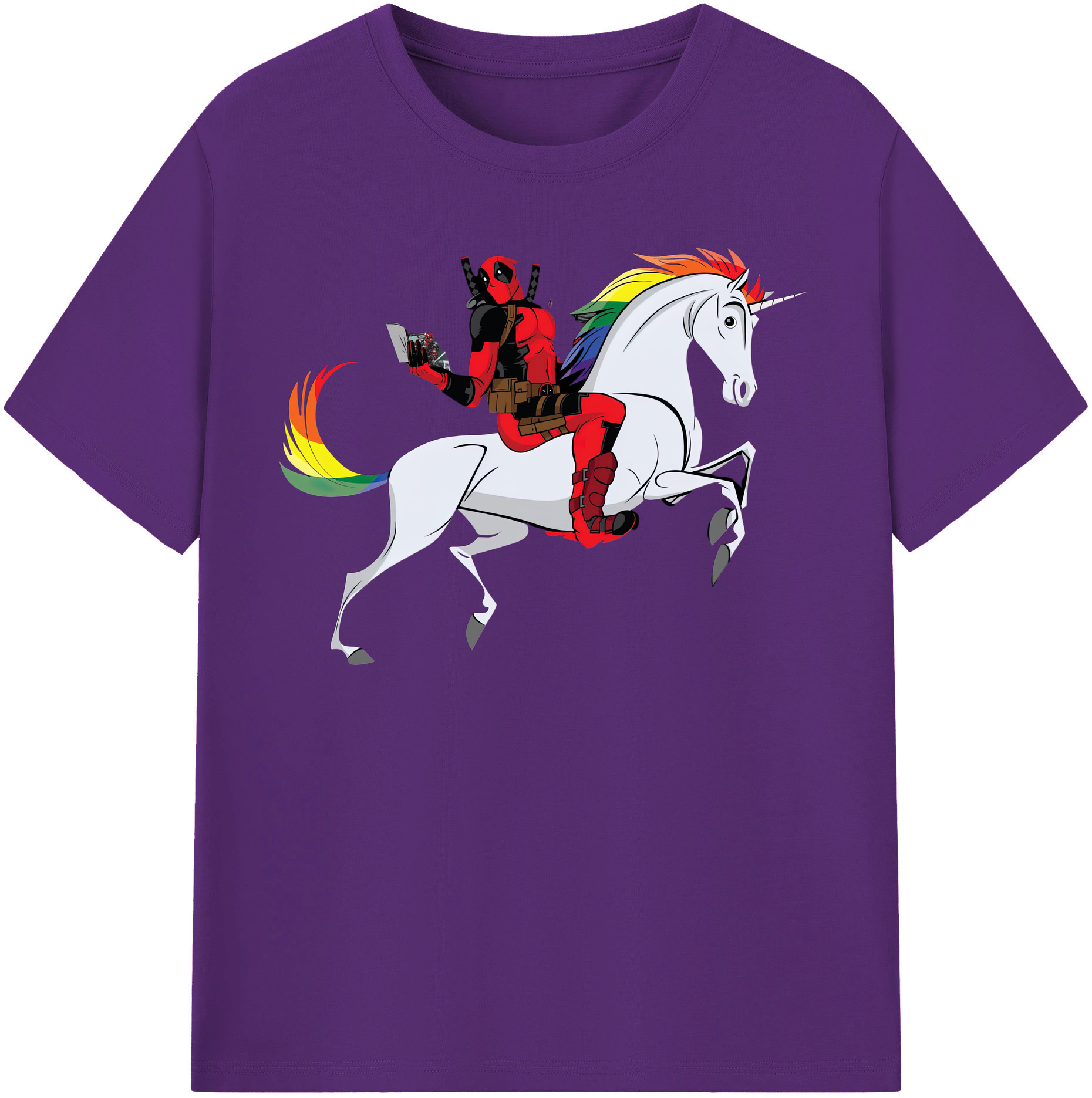 （画像用） Deadpool デッドプール 綿100％半袖Tシャツ（フロントプリント）