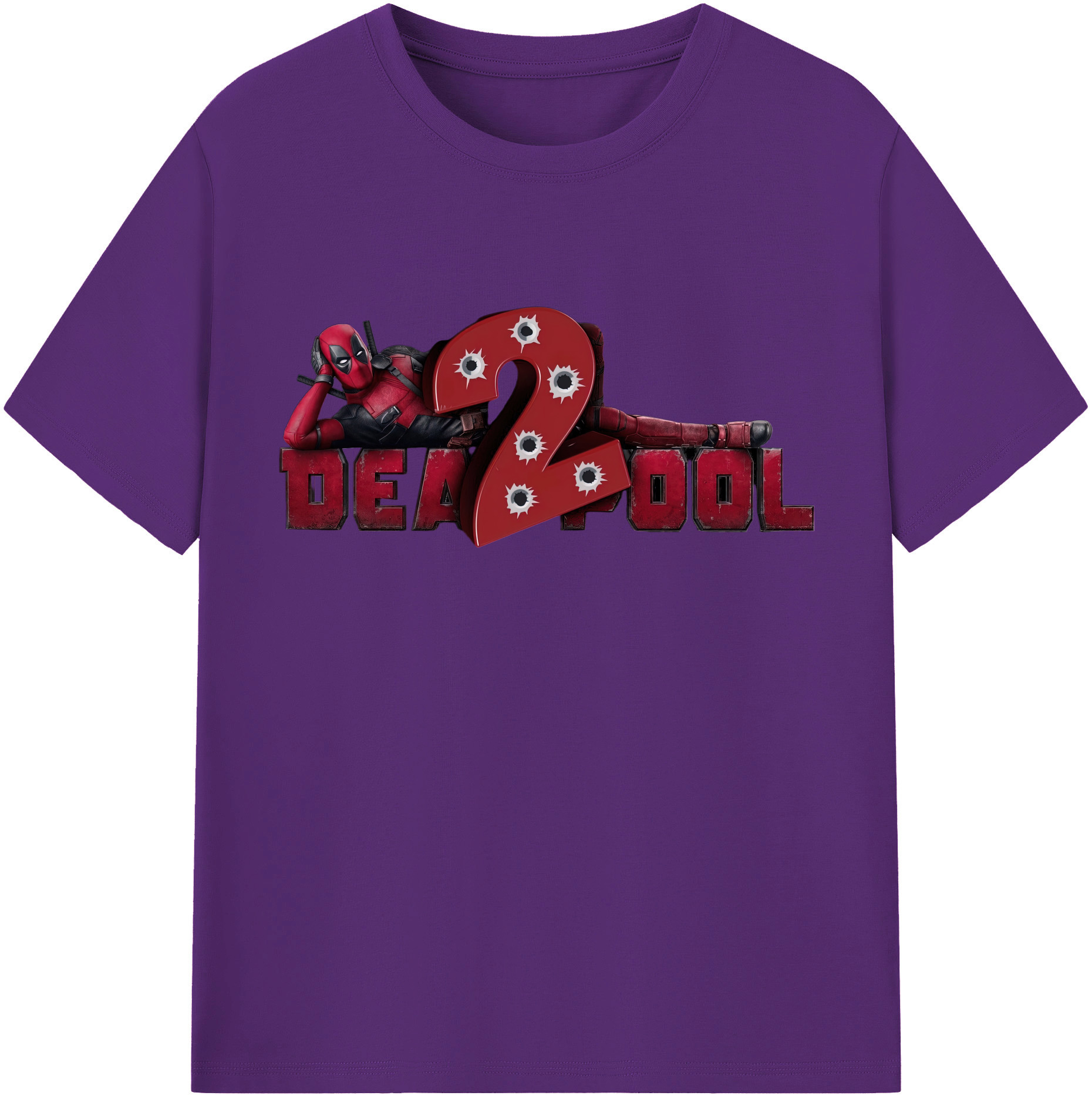 （画像用） Deadpool デッドプール 綿100％半袖Tシャツ（フロントプリント）