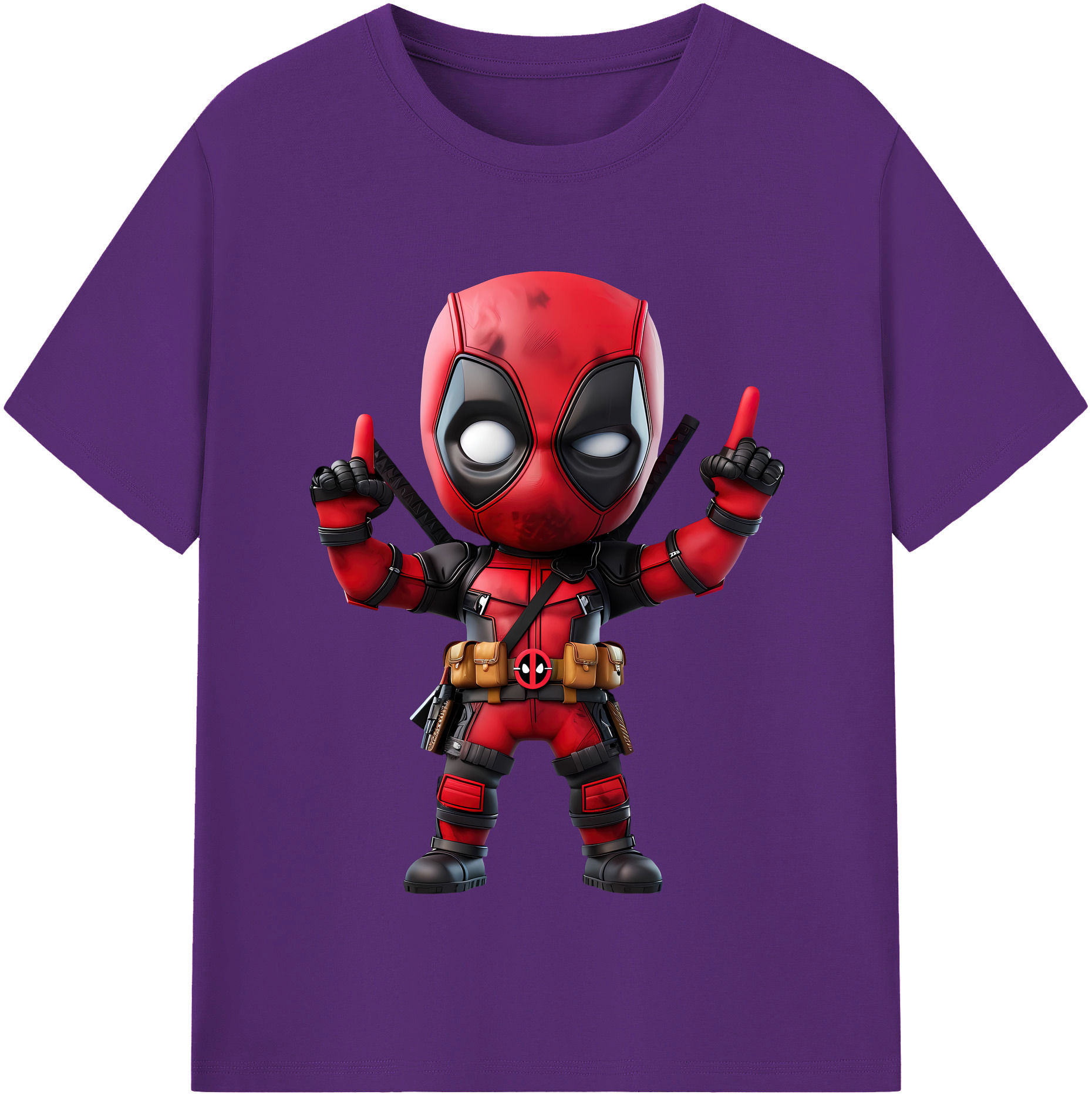 （画像用） Deadpool デッドプール 綿100％半袖Tシャツ（フロントプリント）