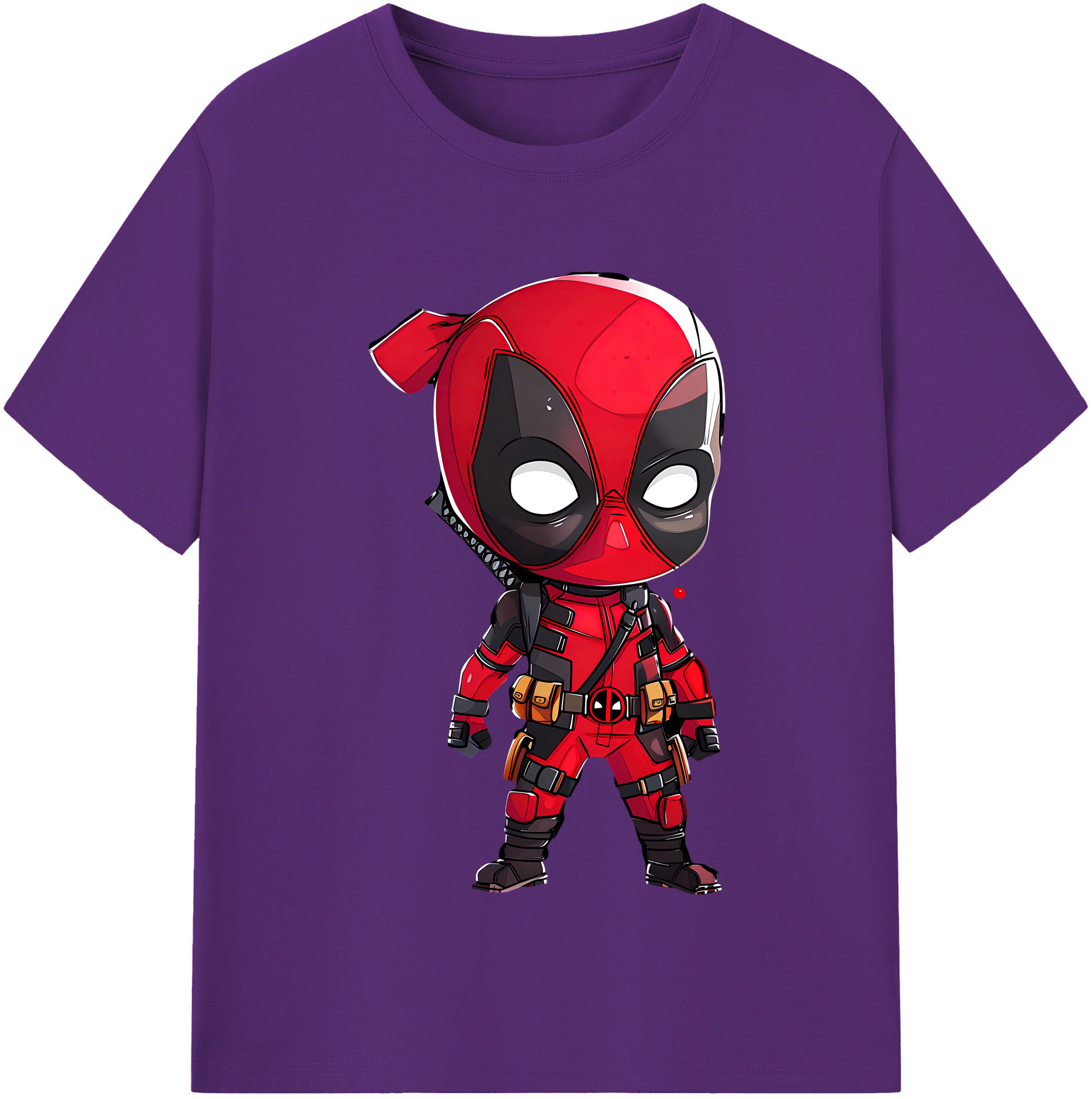 （画像用） Deadpool デッドプール 綿100％半袖Tシャツ（フロントプリント）