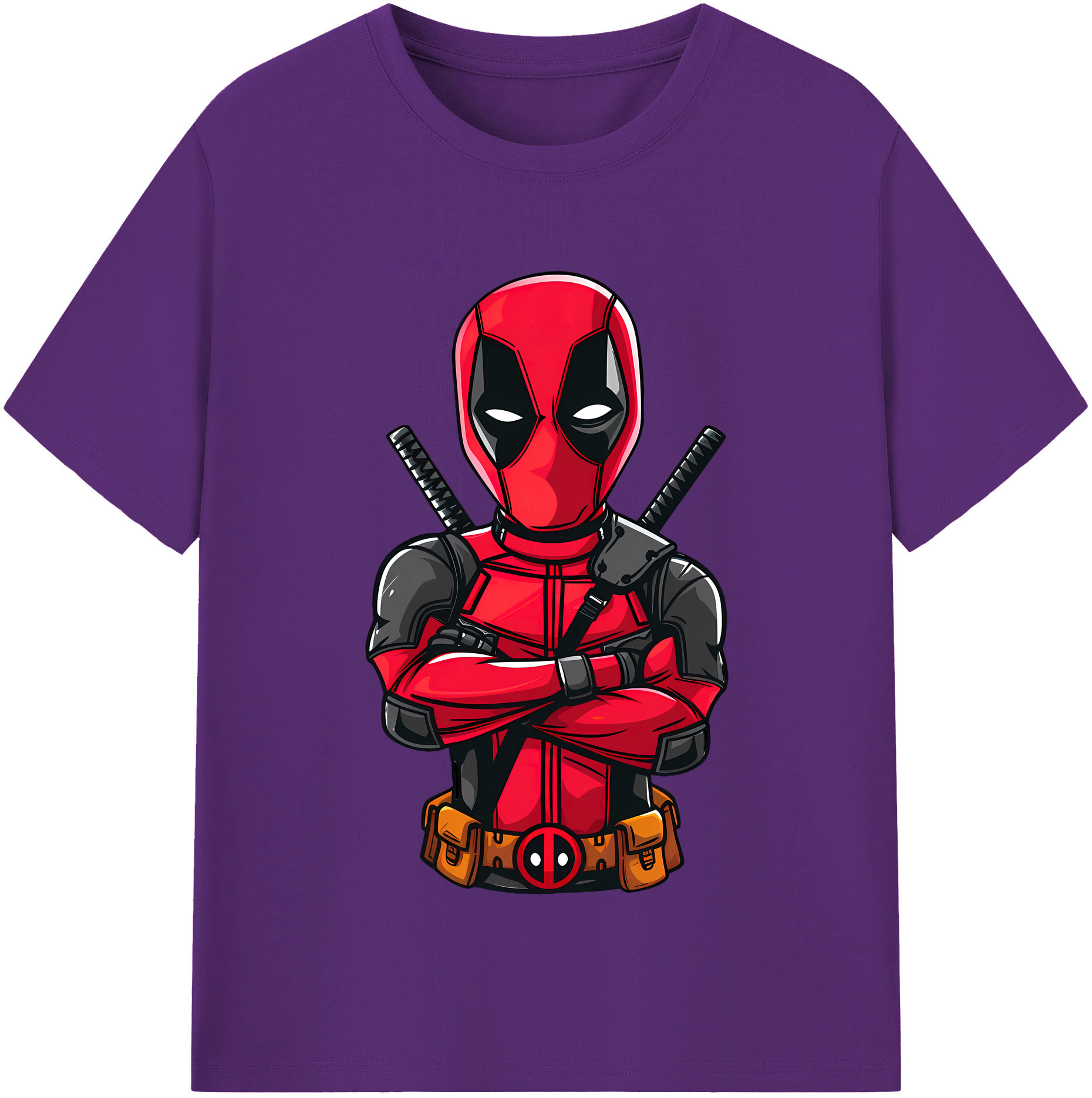 （画像用） Deadpool デッドプール 綿100％半袖Tシャツ（フロントプリント）