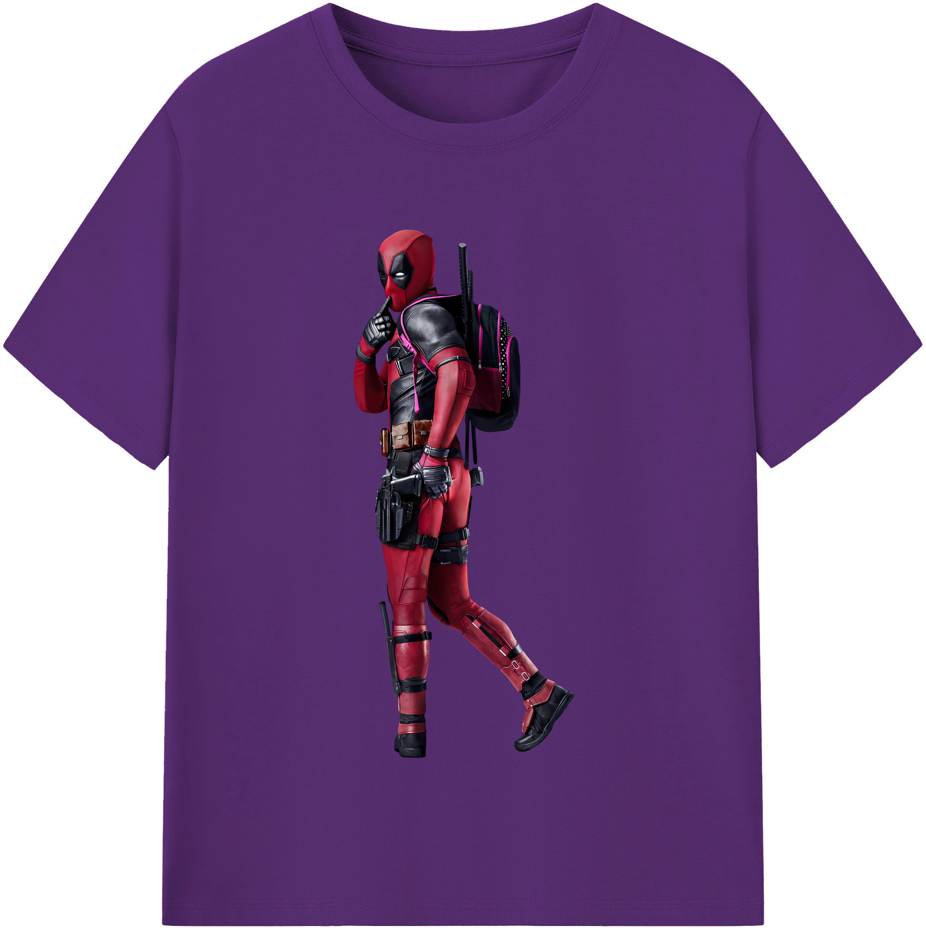 （画像用） Deadpool デッドプール 綿100％半袖Tシャツ（フロントプリント）