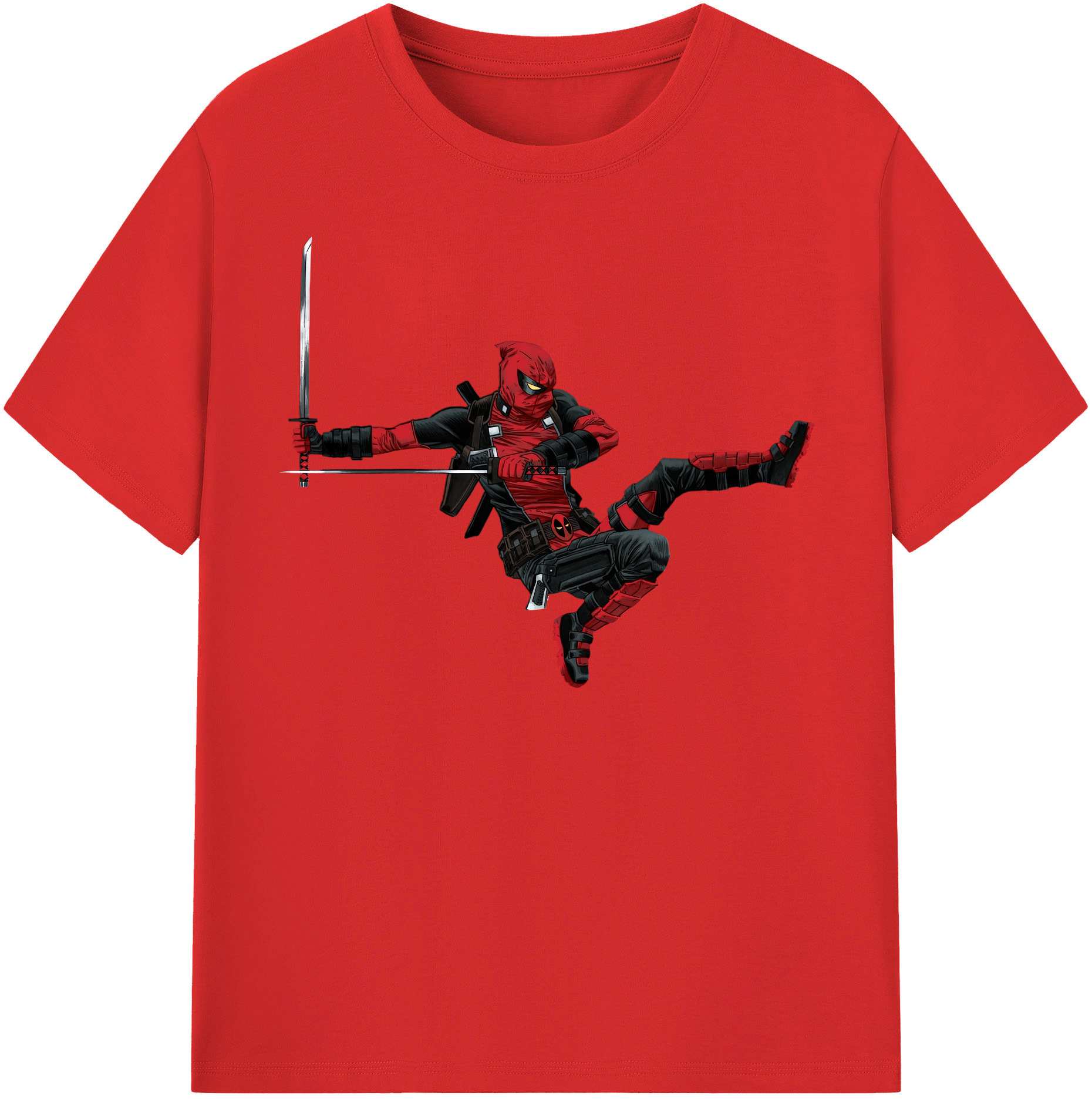 （画像用） Deadpool デッドプール 綿100％半袖Tシャツ（フロントプリント）