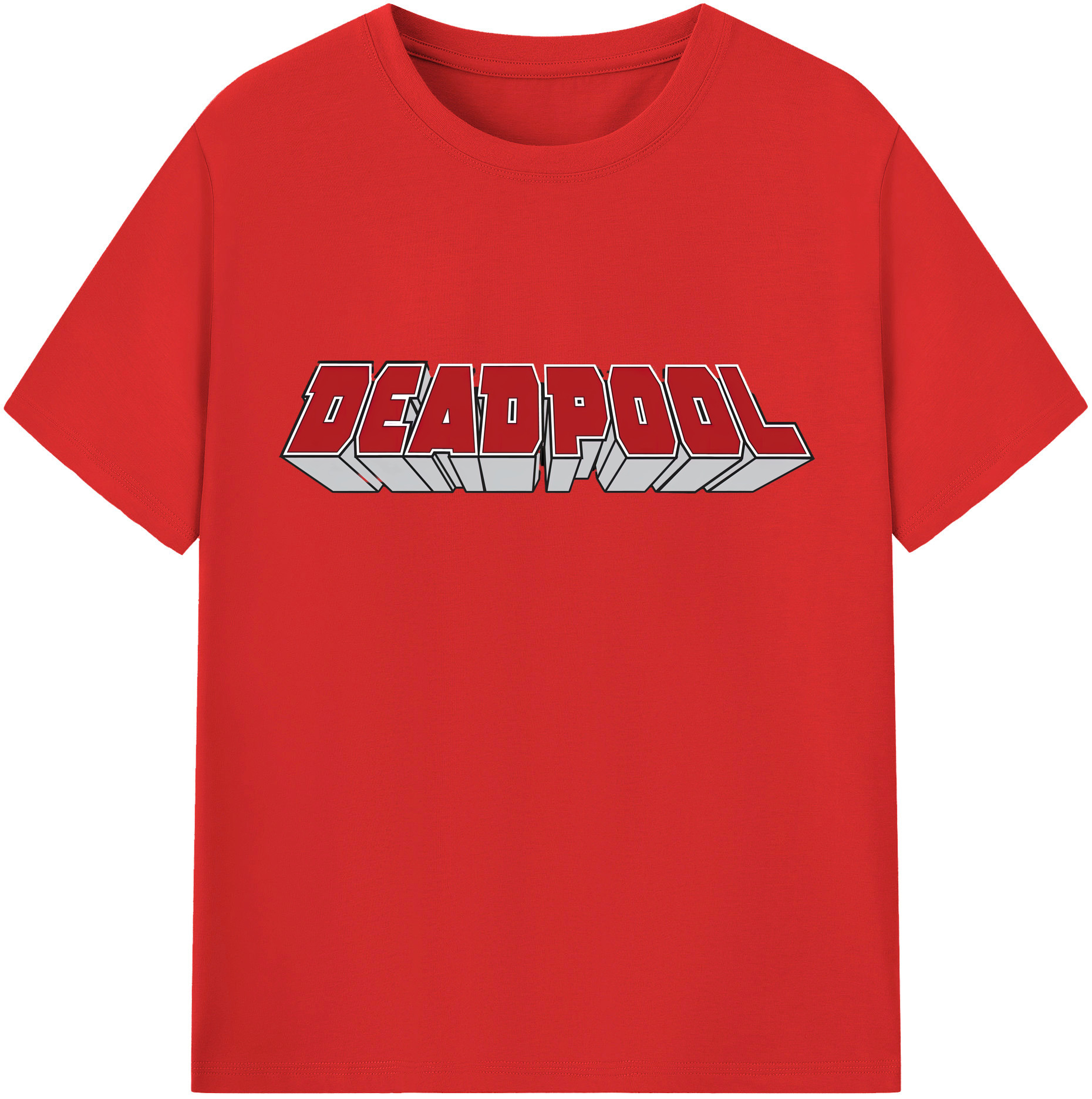 （画像用） Deadpool デッドプール 綿100％半袖Tシャツ（フロントプリント）