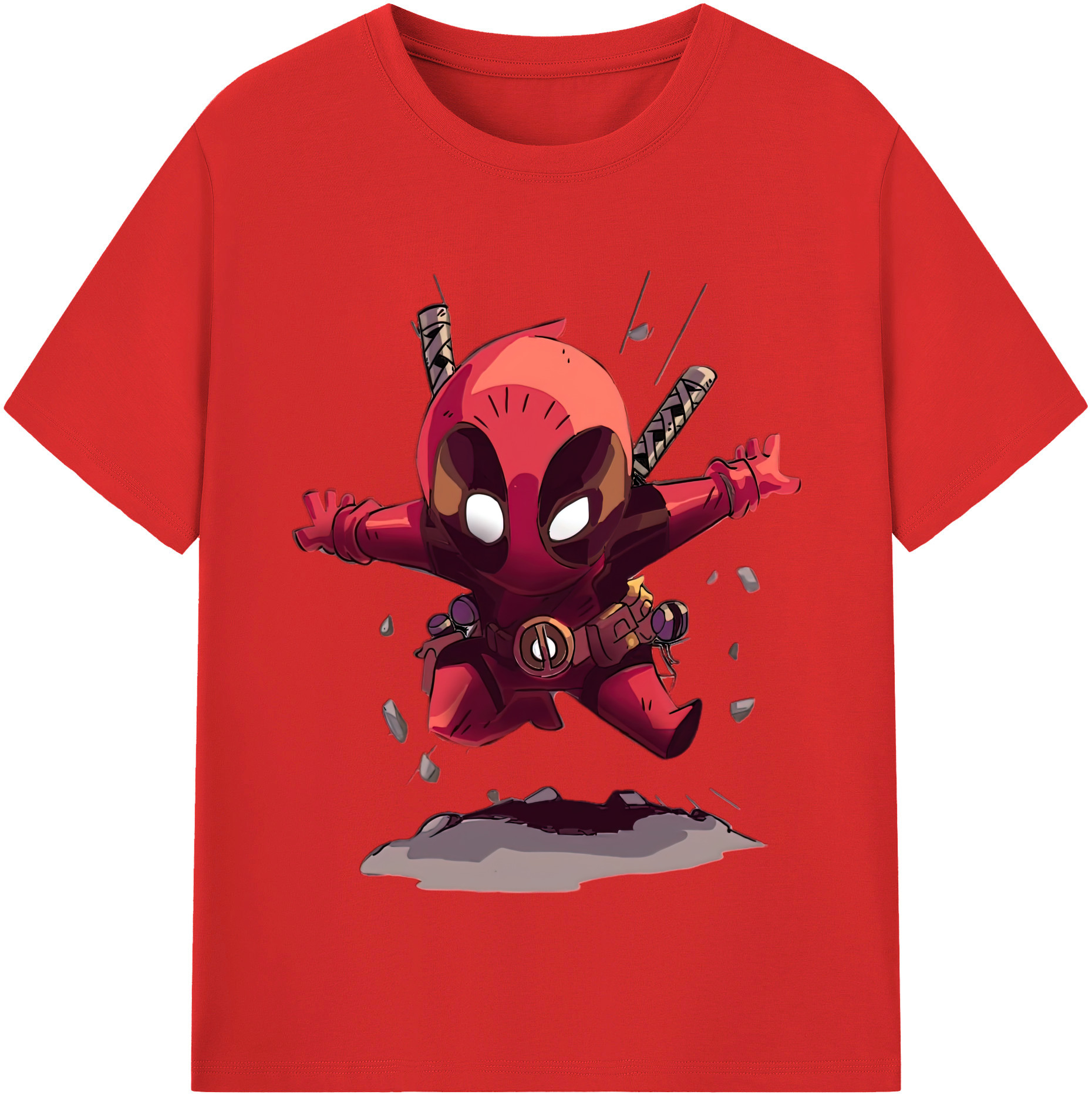 （画像用） Deadpool デッドプール 綿100％半袖Tシャツ（フロントプリント）