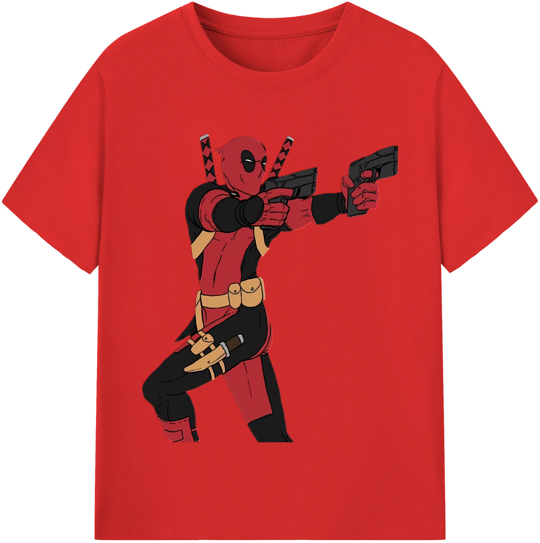 （画像用） Deadpool デッドプール 綿100％半袖Tシャツ（フロントプリント）