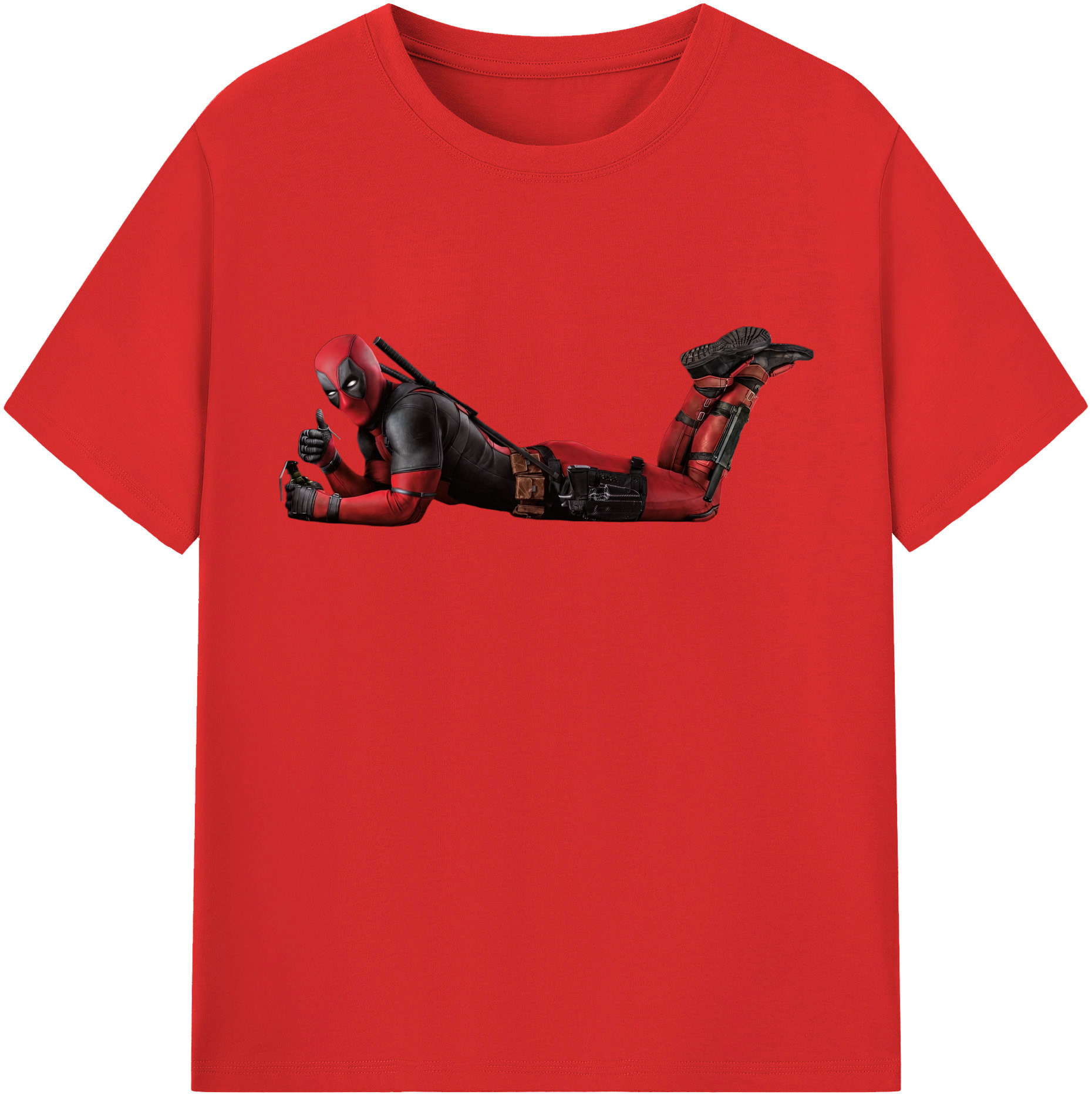 （画像用） Deadpool デッドプール 綿100％半袖Tシャツ（フロントプリント）