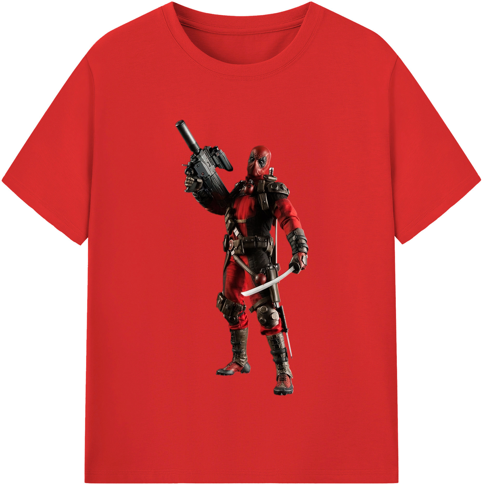 （画像用） Deadpool デッドプール 綿100％半袖Tシャツ（フロントプリント）