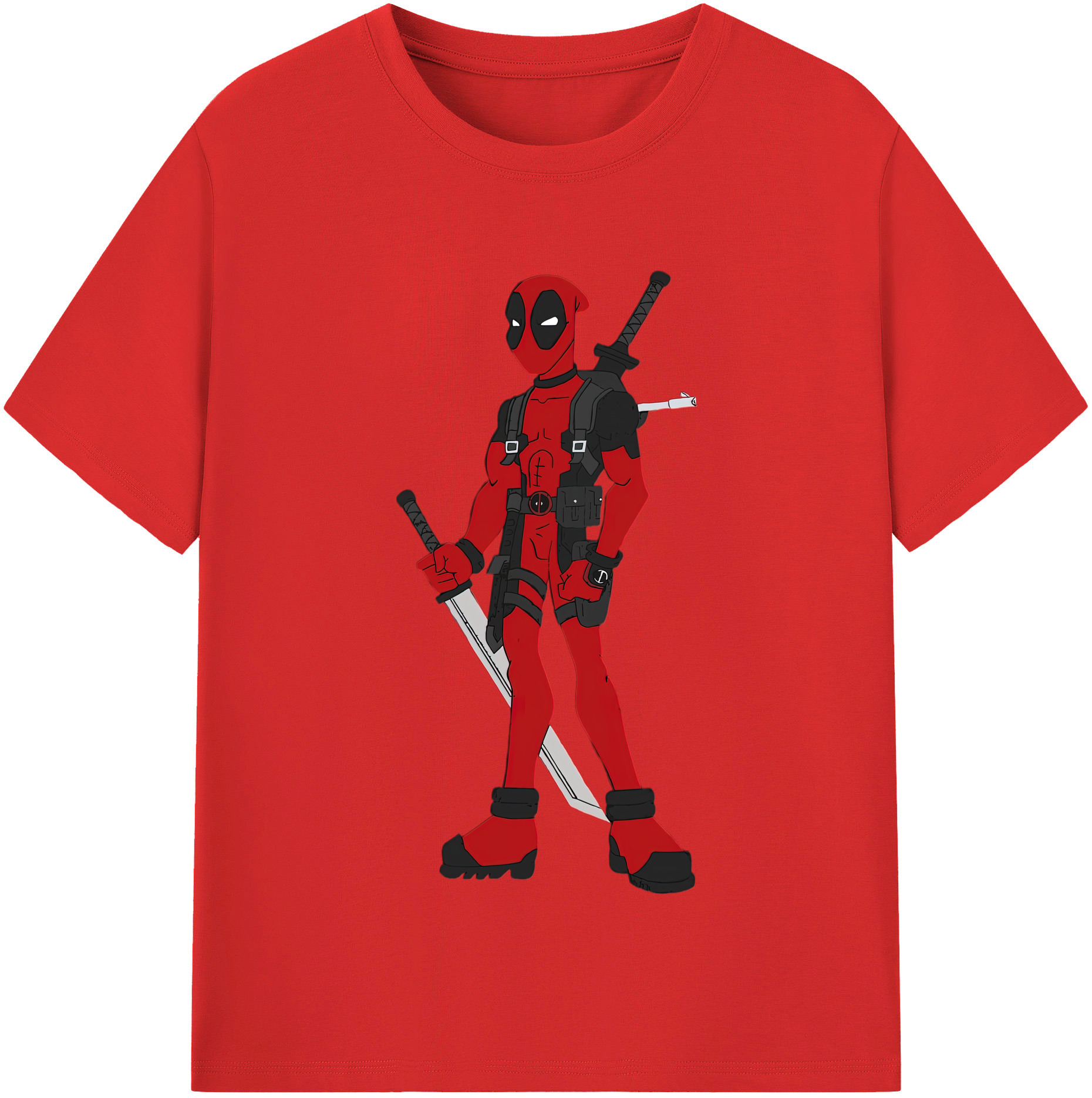 （画像用） Deadpool デッドプール 綿100％半袖Tシャツ（フロントプリント）