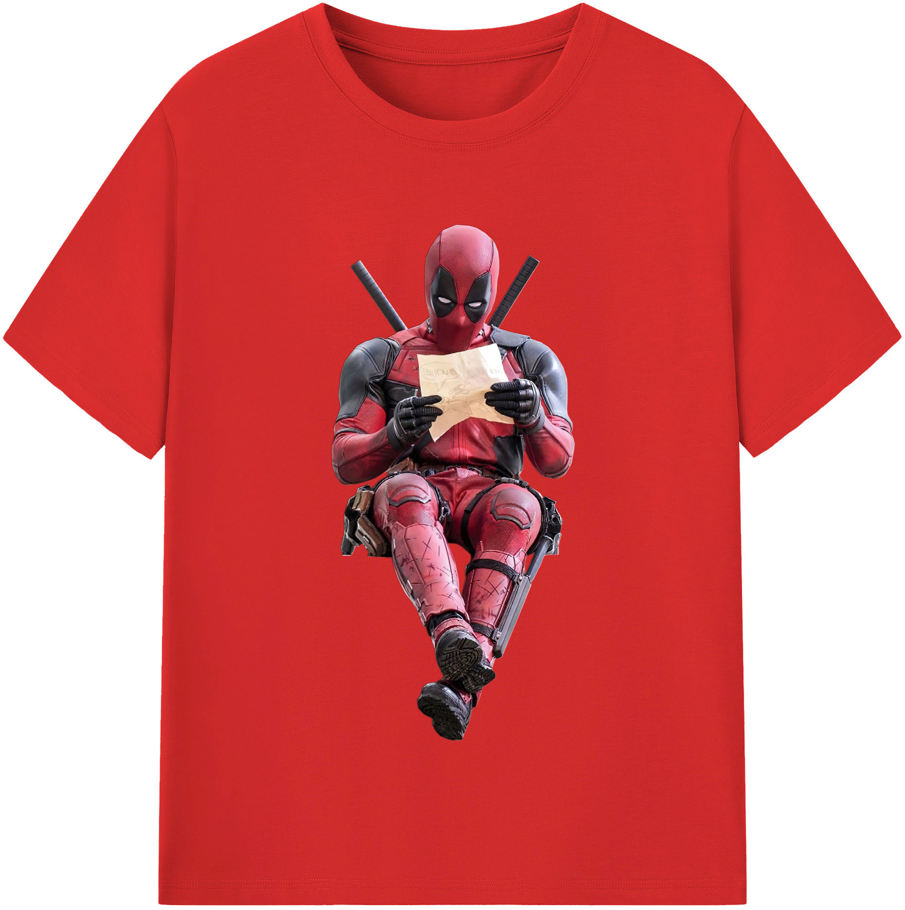（画像用） Deadpool デッドプール 綿100％半袖Tシャツ（フロントプリント）