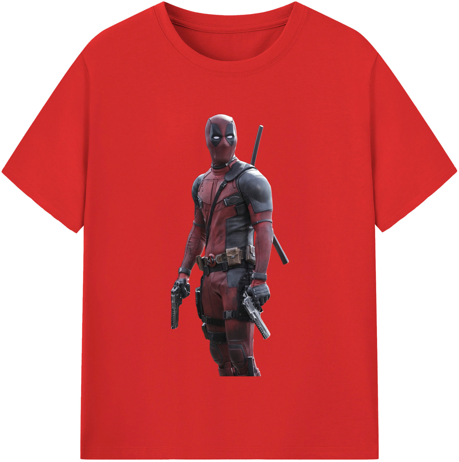 （画像用） Deadpool デッドプール 綿100％半袖Tシャツ（フロントプリント）
