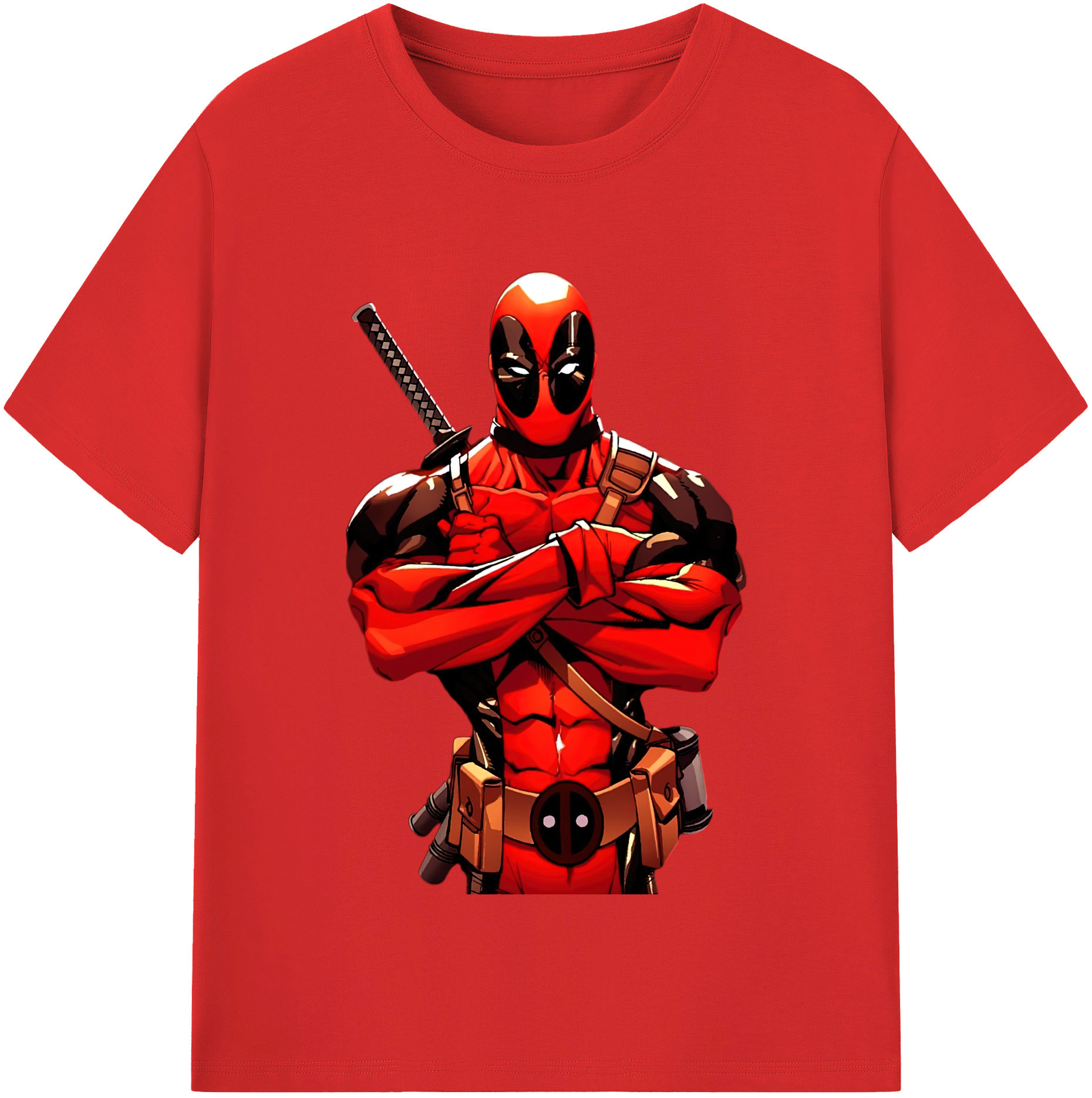 （画像用） Deadpool デッドプール 綿100％半袖Tシャツ（フロントプリント）