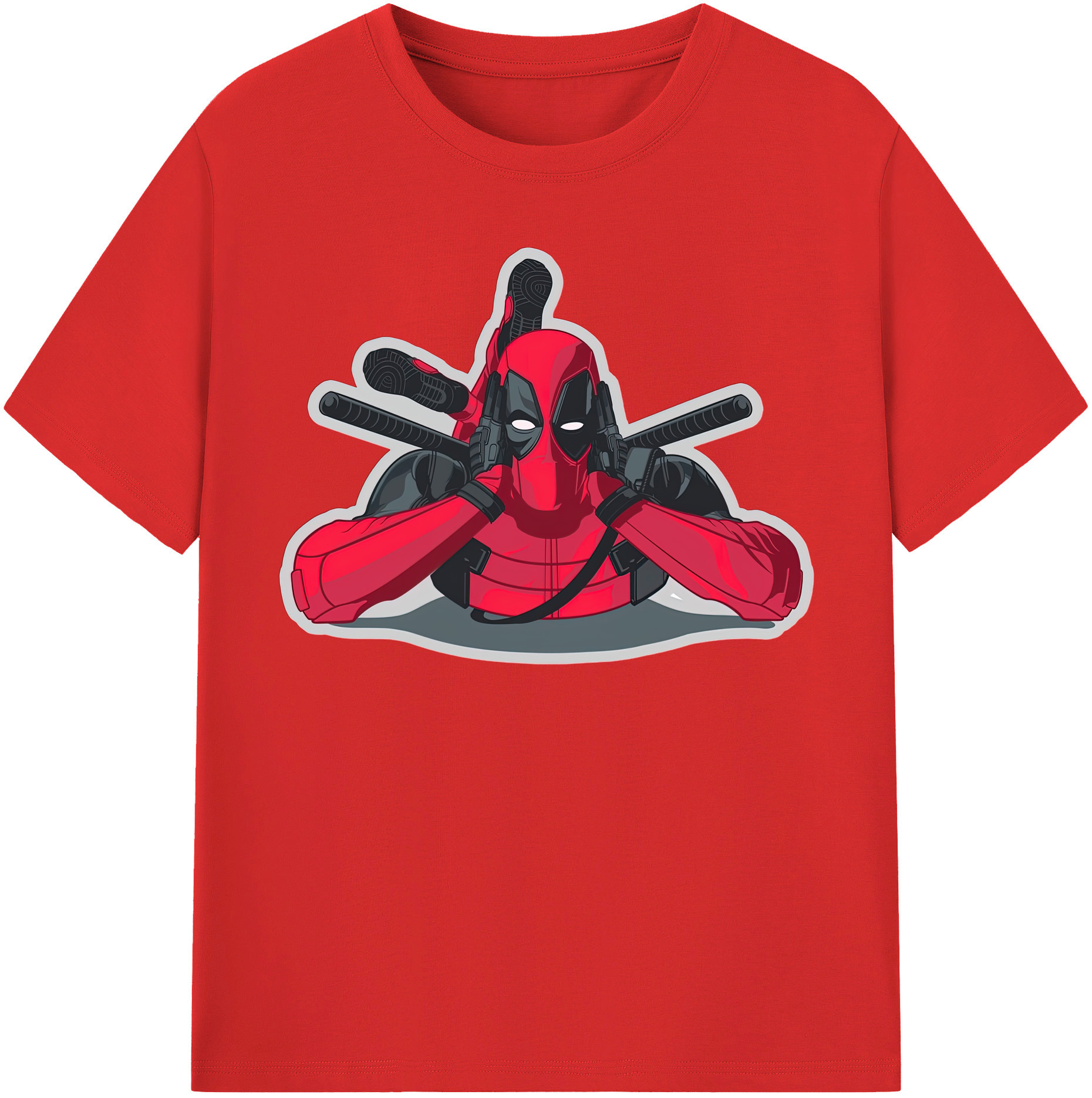 （画像用） Deadpool デッドプール 綿100％半袖Tシャツ（フロントプリント）