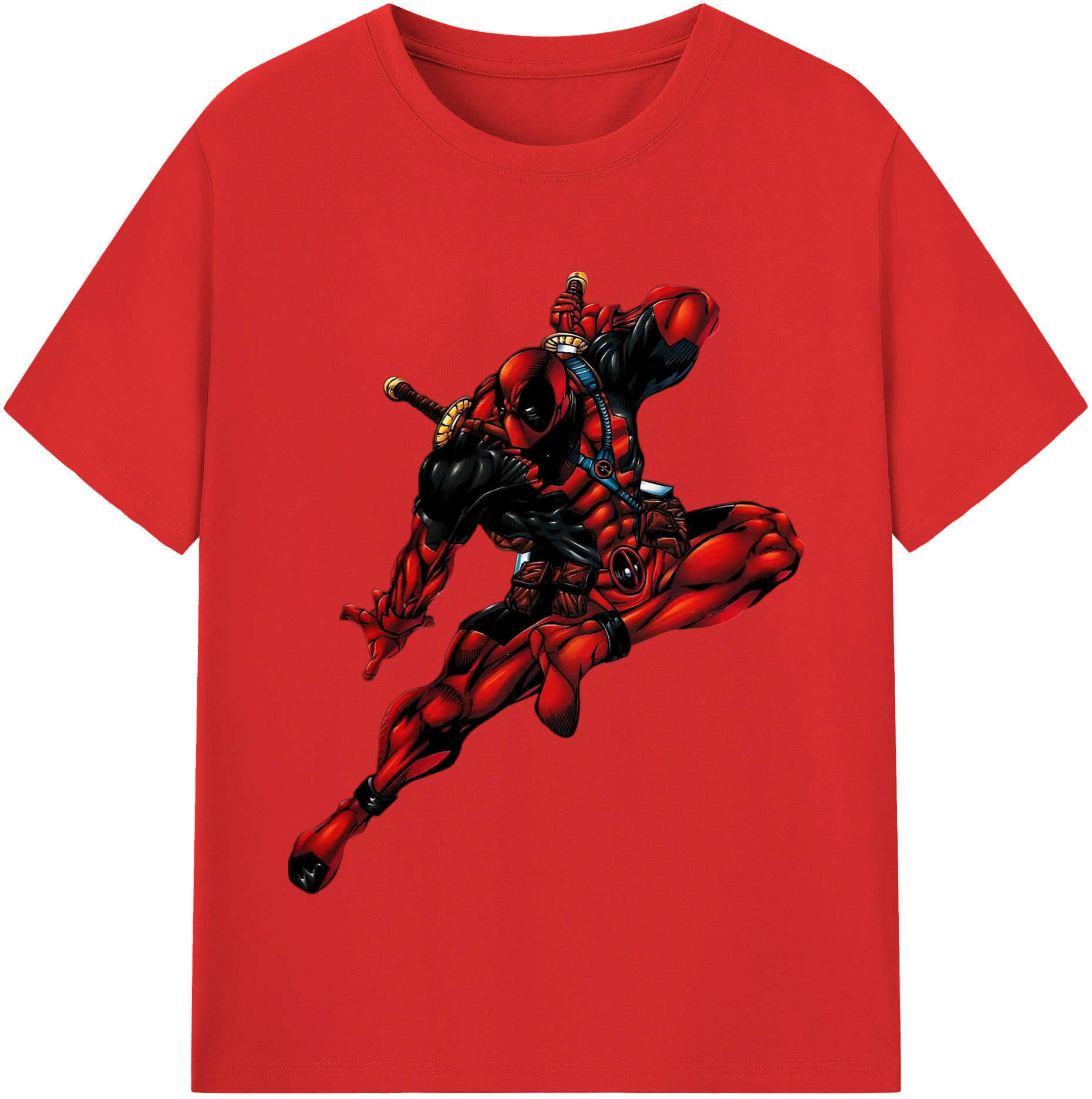（画像用） Deadpool デッドプール 綿100％半袖Tシャツ（フロントプリント）