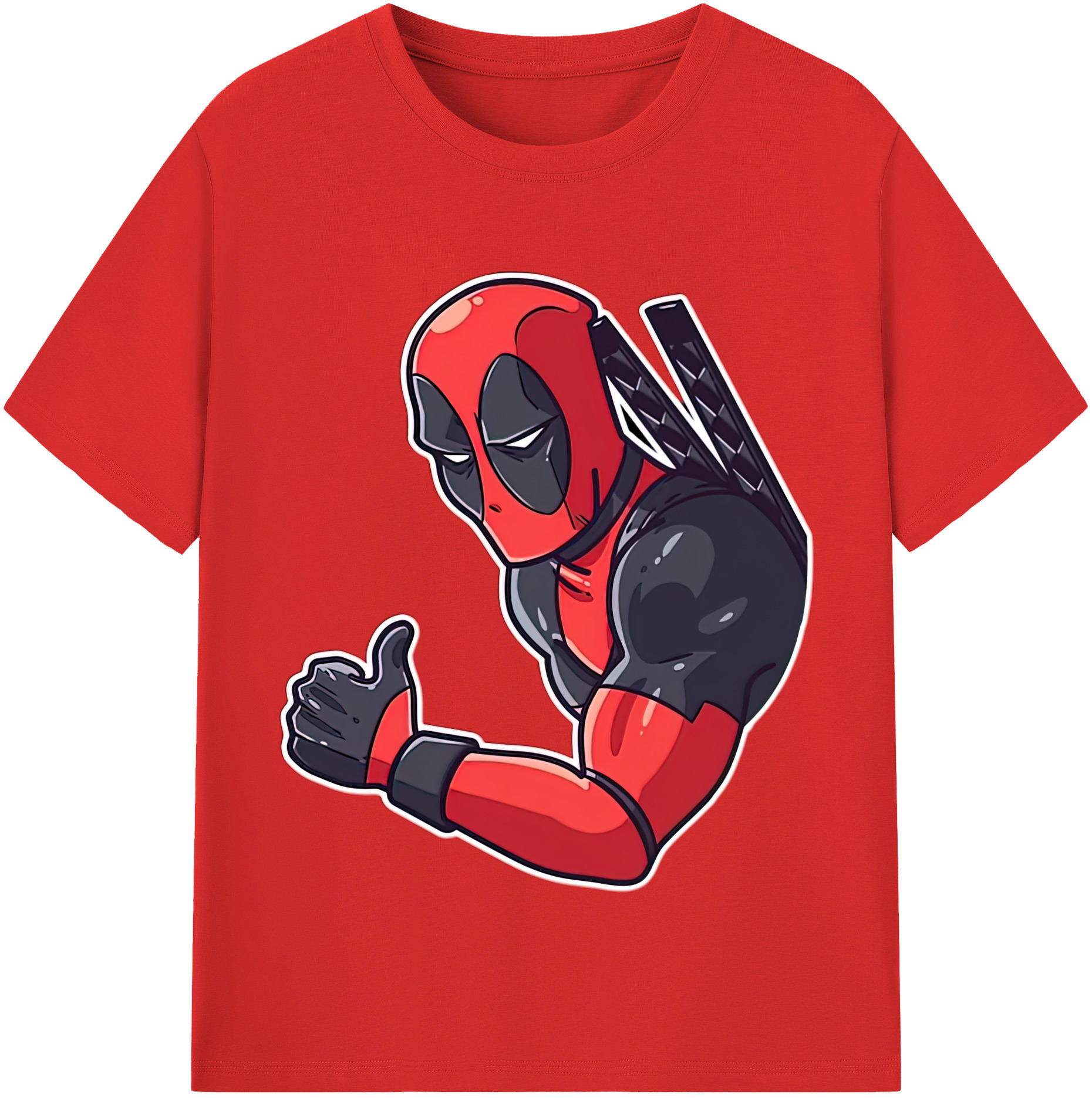 （画像用） Deadpool デッドプール 綿100％半袖Tシャツ（フロントプリント）