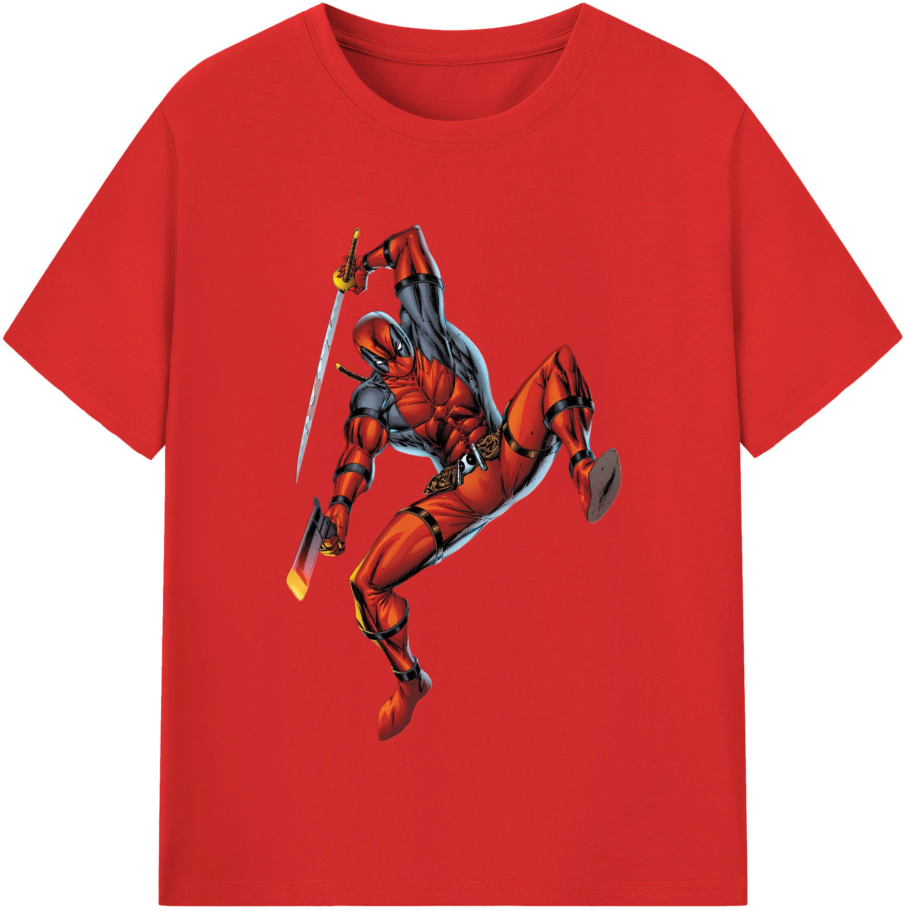（画像用） Deadpool デッドプール 綿100％半袖Tシャツ（フロントプリント）