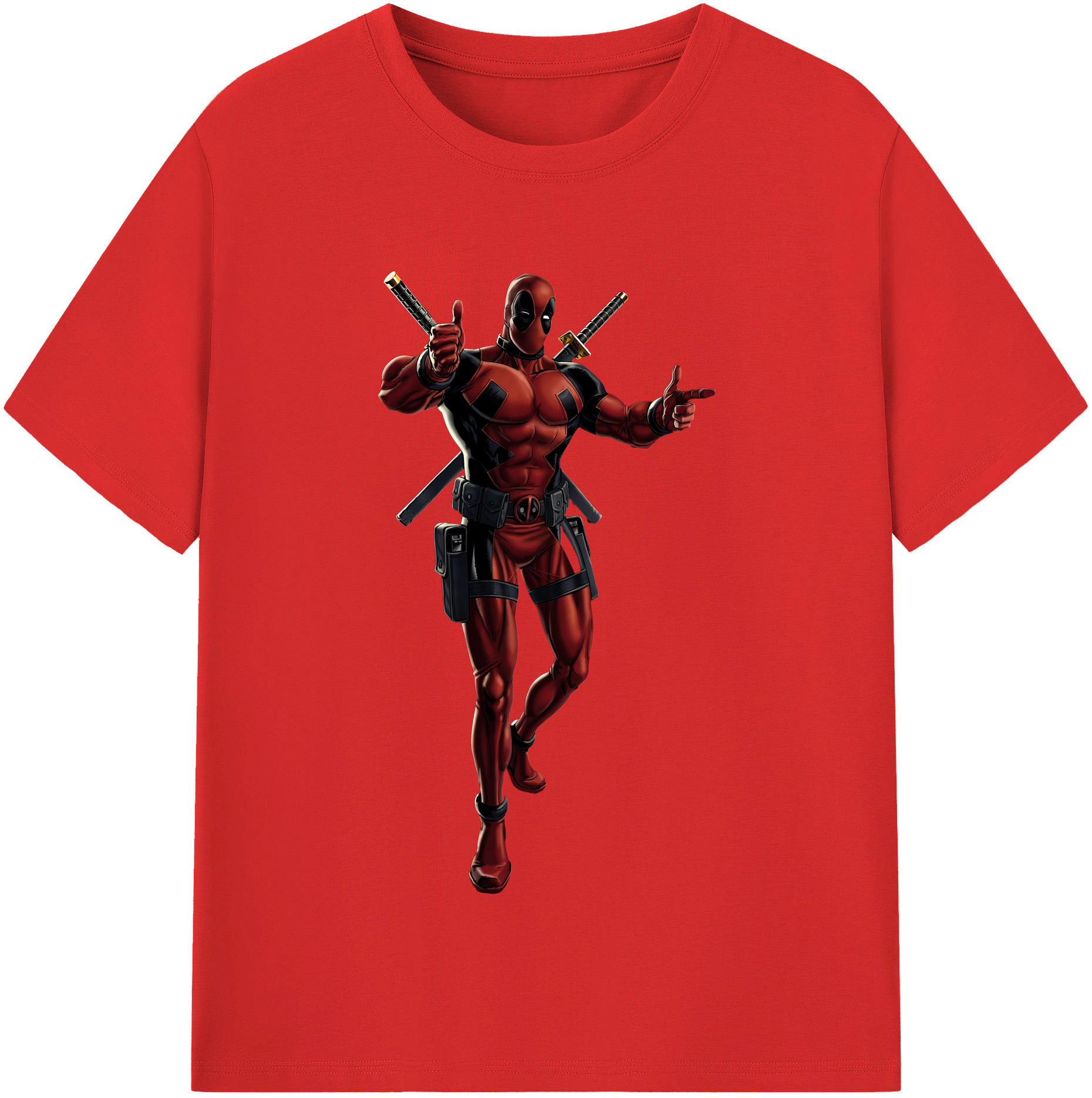 （画像用） Deadpool デッドプール 綿100％半袖Tシャツ（フロントプリント）